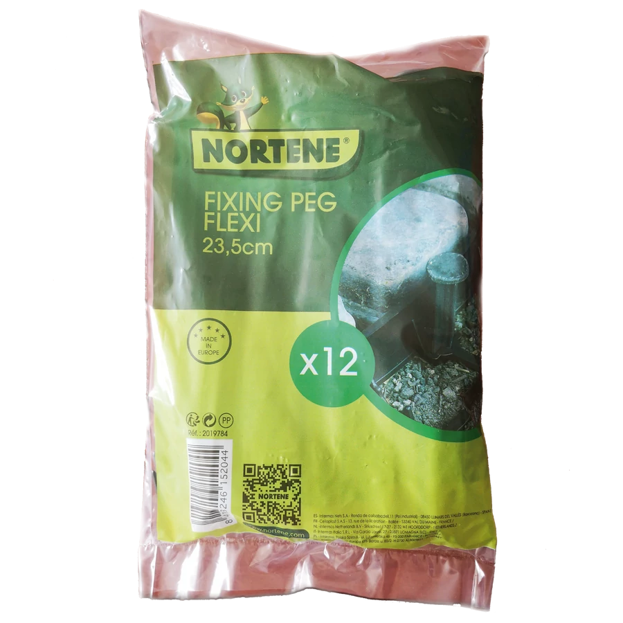 NORTENE - FIXING PEG FLEXI - leszúró tüske Border Flexi ágyásszegélyekhez 24,5 cm fekete (12 db / csomag)
