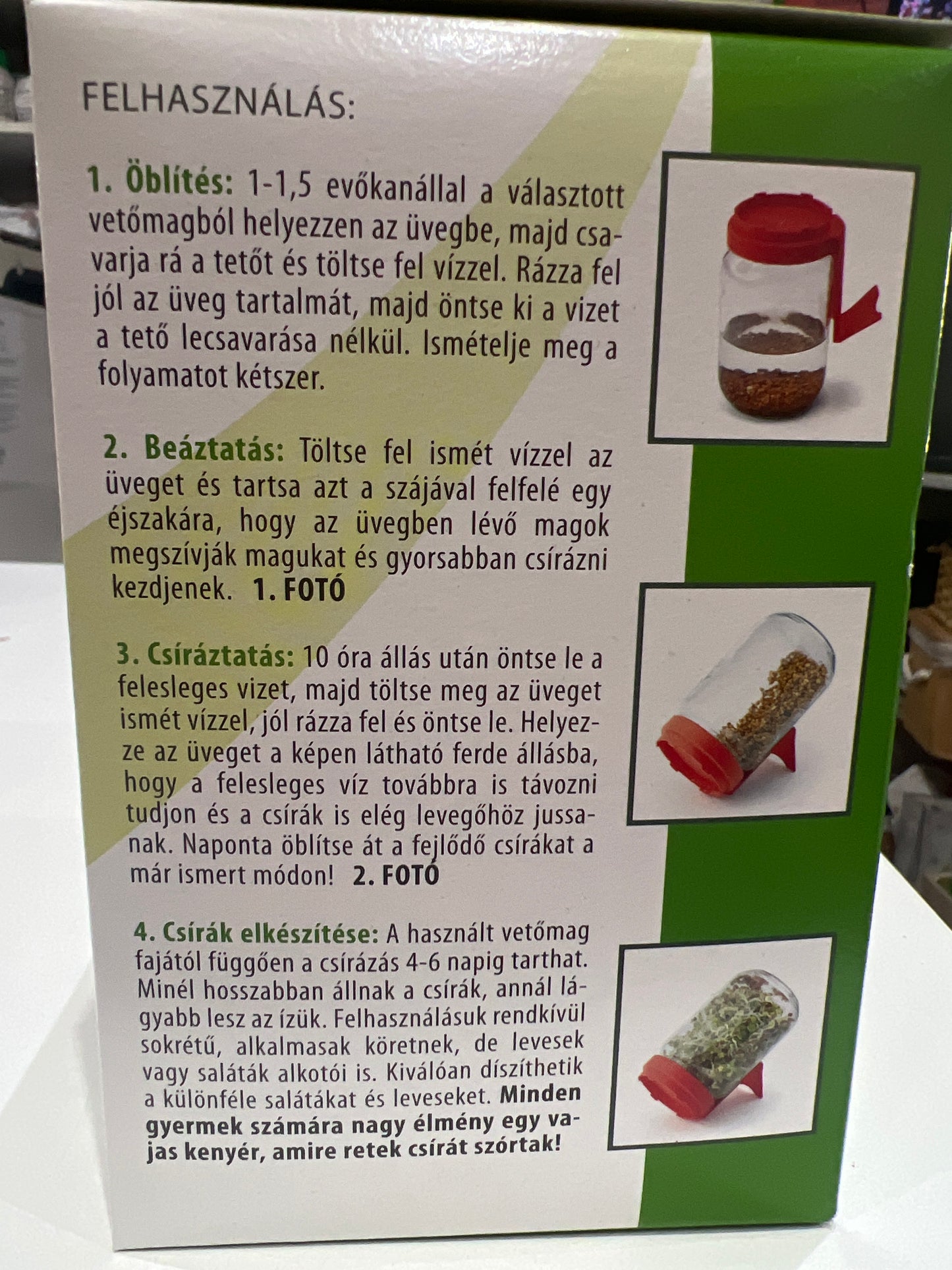Csíráztatò üvegedény