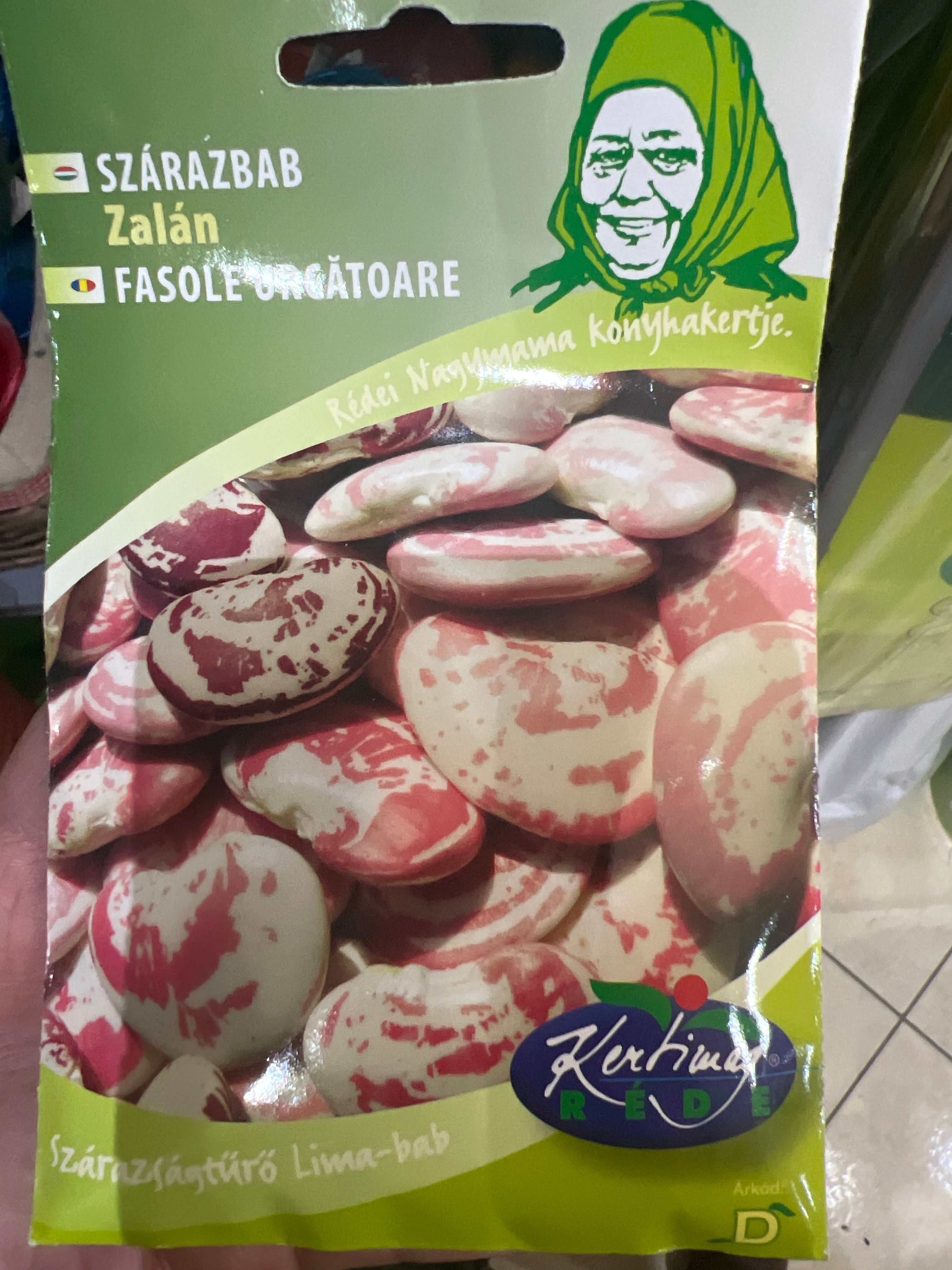 Karós bab Zalán, nagy szemű tarka bab