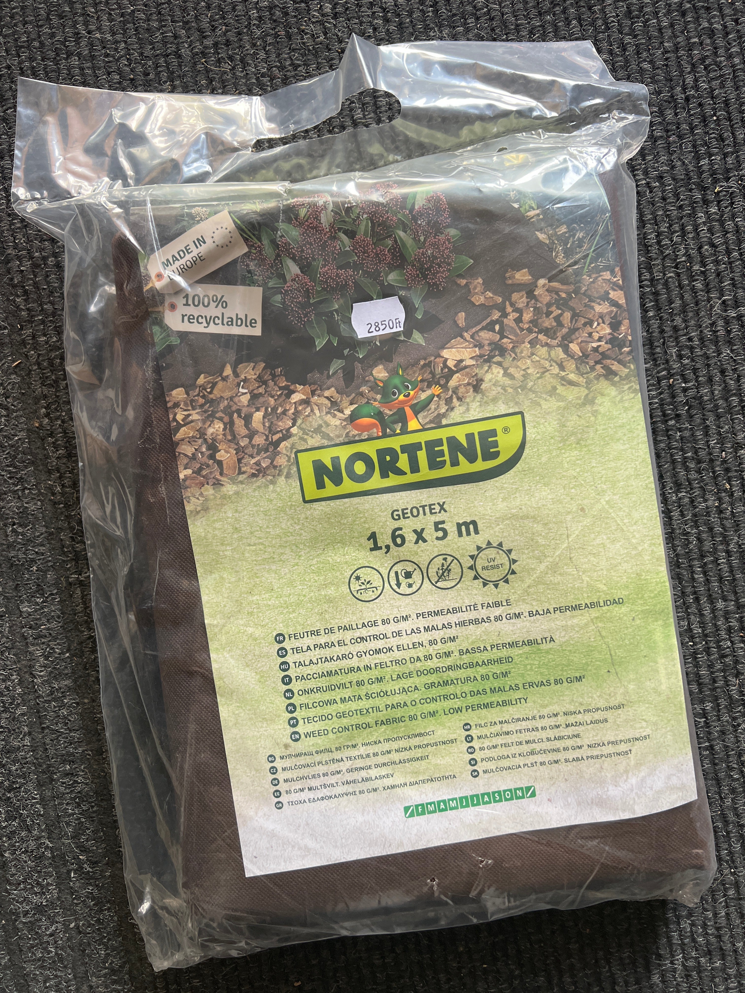 Geotextil 1,6m x 5 m barna NORTENE