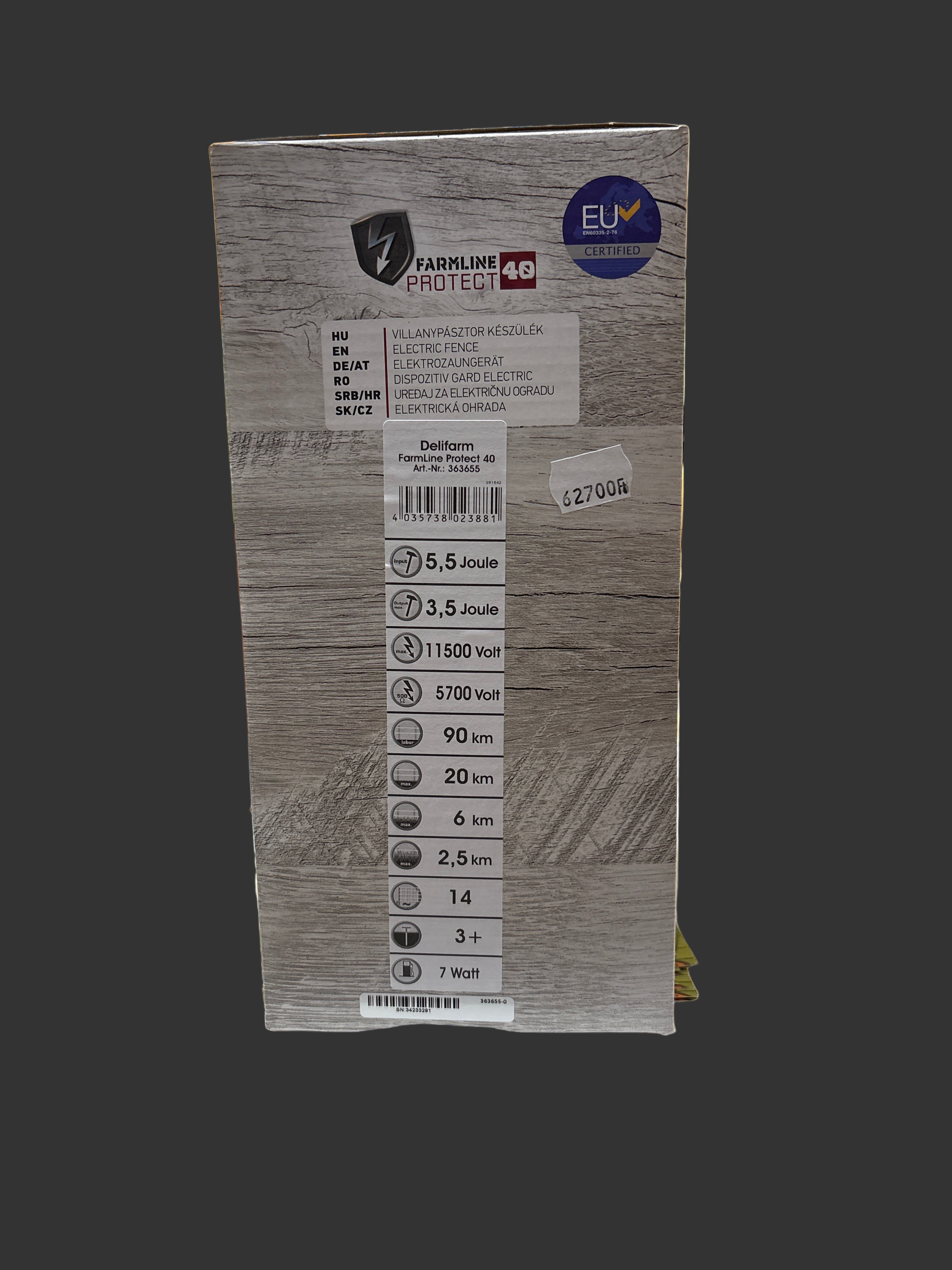 Villanypásztor Farmline Protect 230V, 5,5 J