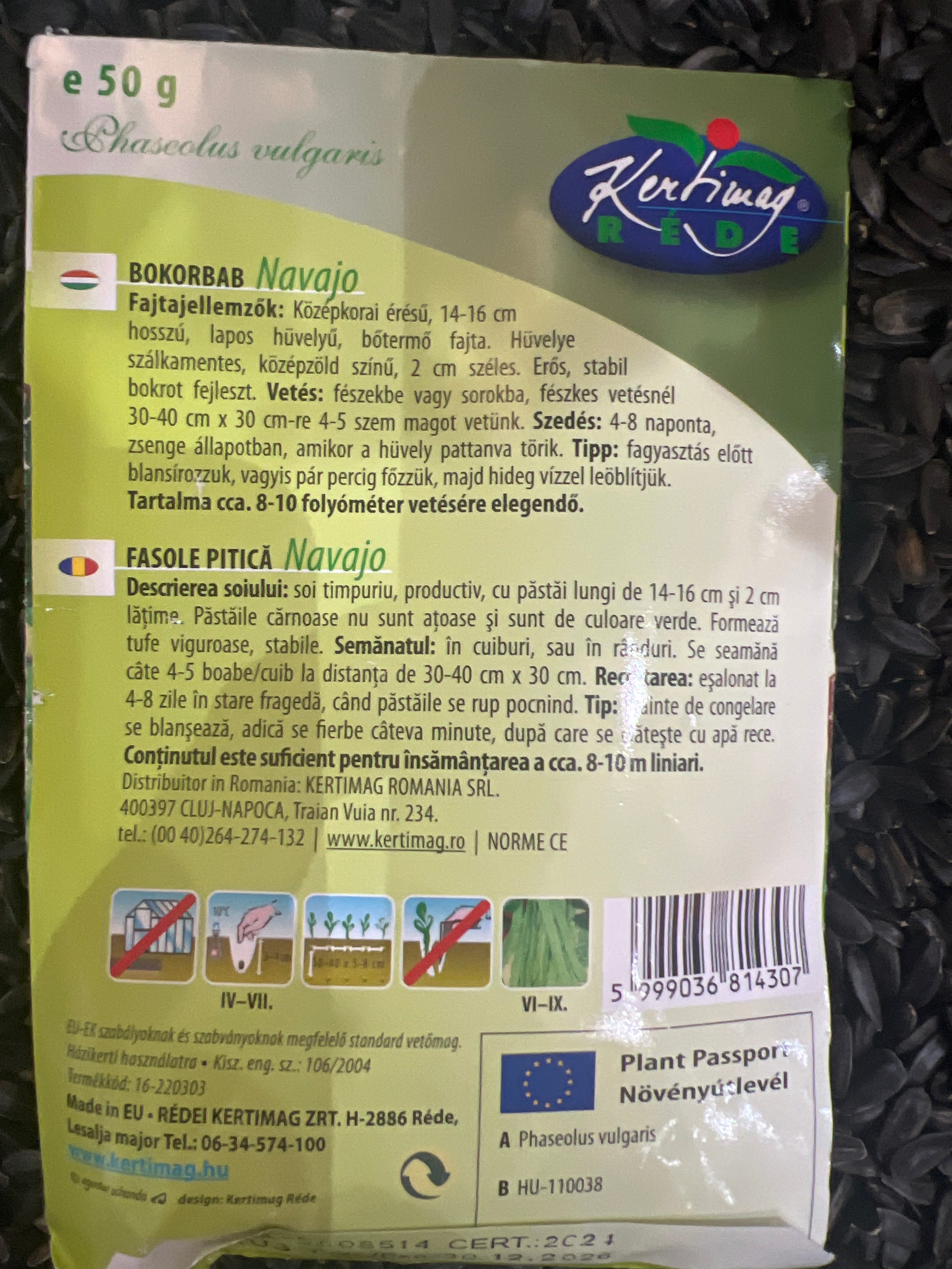 Bokorbab szálkamentes lapos hüvelyű Navajo