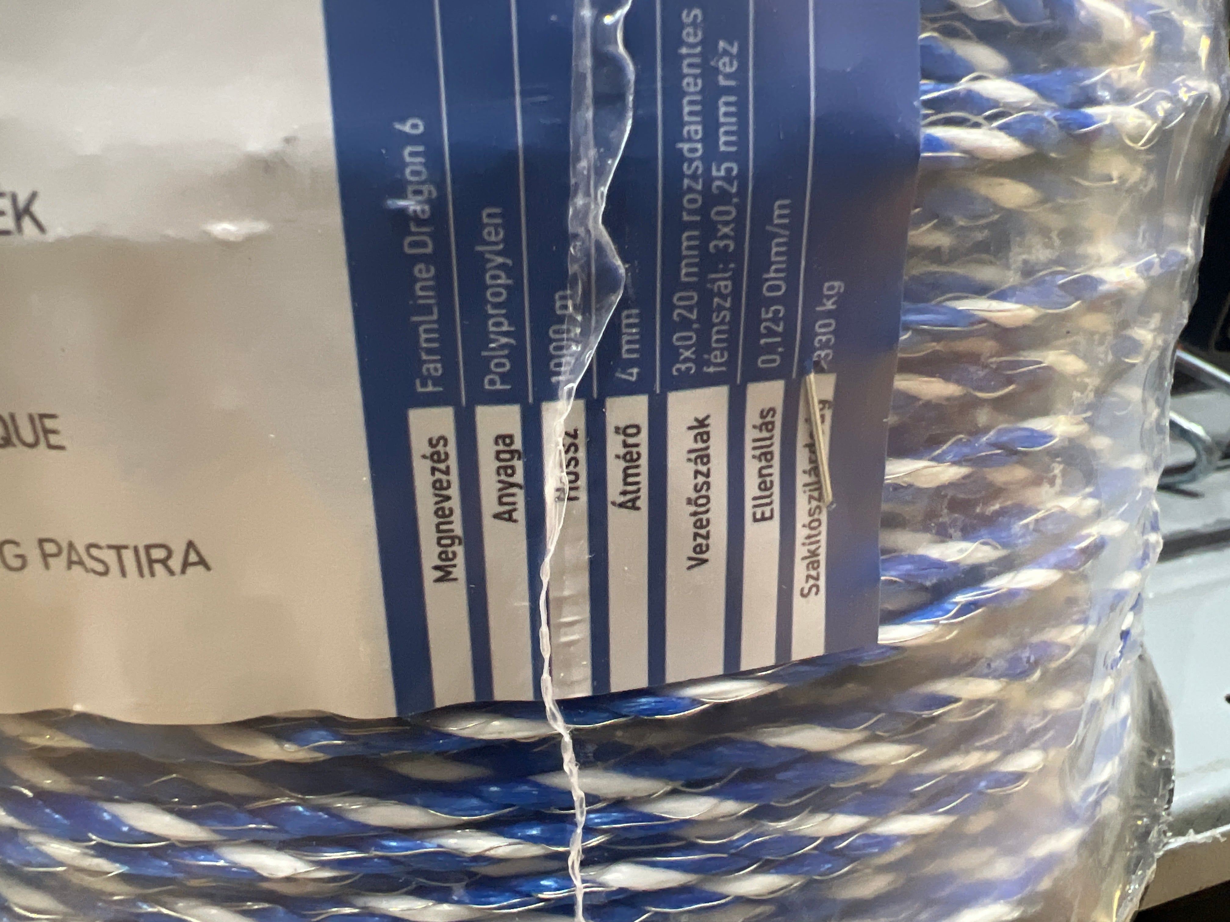 Villanypásztor vezeték Farmline Dragon 6, 1000 m