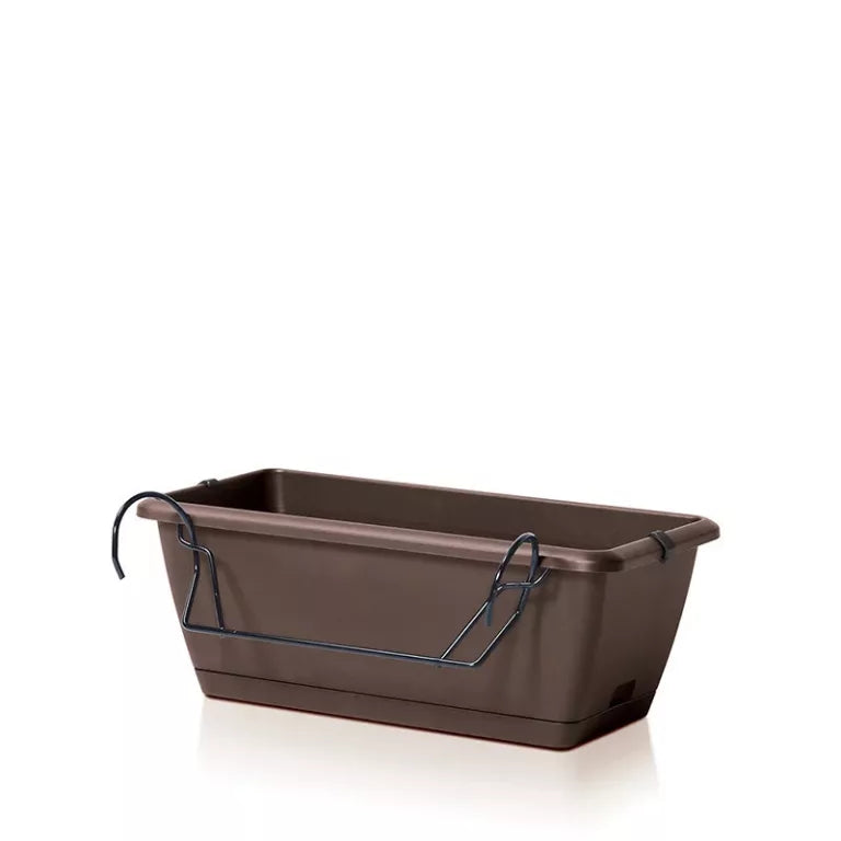 Balkonláda akaszthatós barna 40cm