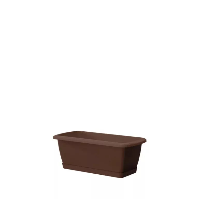 Balkonláda, virágláda, barna tálcás 60cm