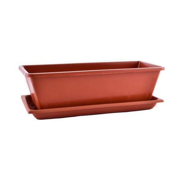 Balkonláda Terrakotta 60cm alátéttel
