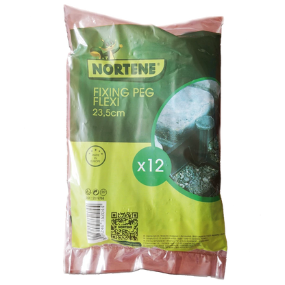 NORTENE - FIXING PEG FLEXI - leszúró tüske Border Flexi ágyásszegélyekhez 24,5 cm fekete (12 db / csomag)