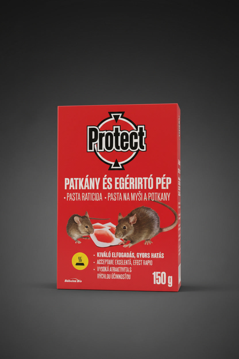 Patkány és egér írtó pép Protect, piros tasakos gyors hatású