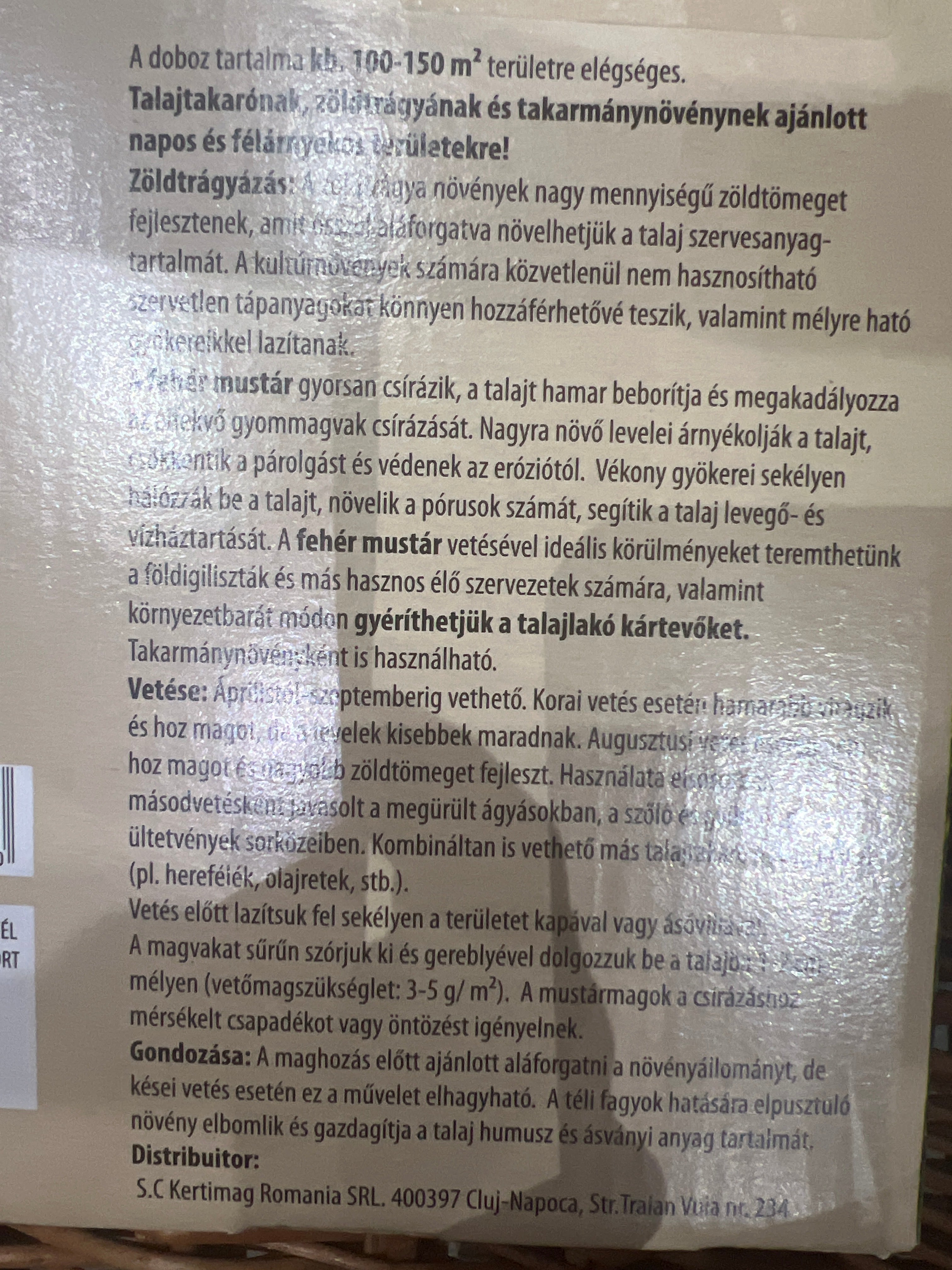 Fehérmustár 1 kg 100-150m2