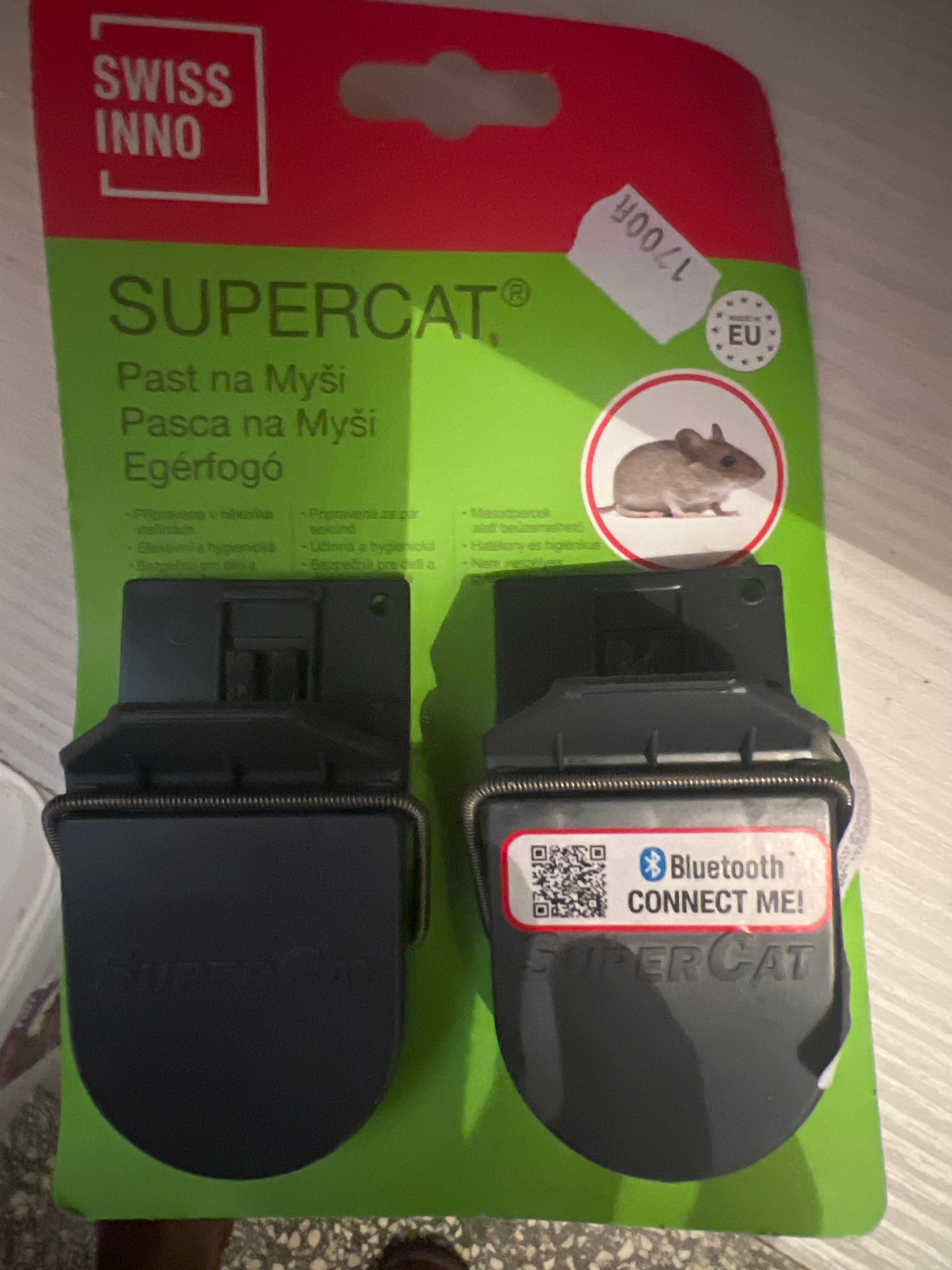 Egérfogó SwissInno 2 db-os csalétekkel, használatra kész