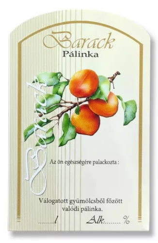 Pálinkás címke barack 10db-os