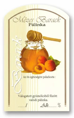 Pálinka címke mézes 10db-os