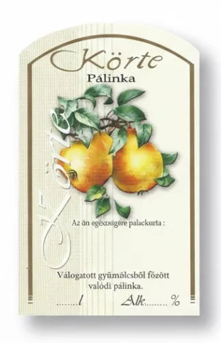 Pálinkás címke körte 10db-os