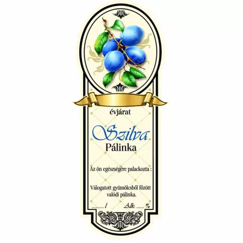 Címke keskeny szilva 10db-os
