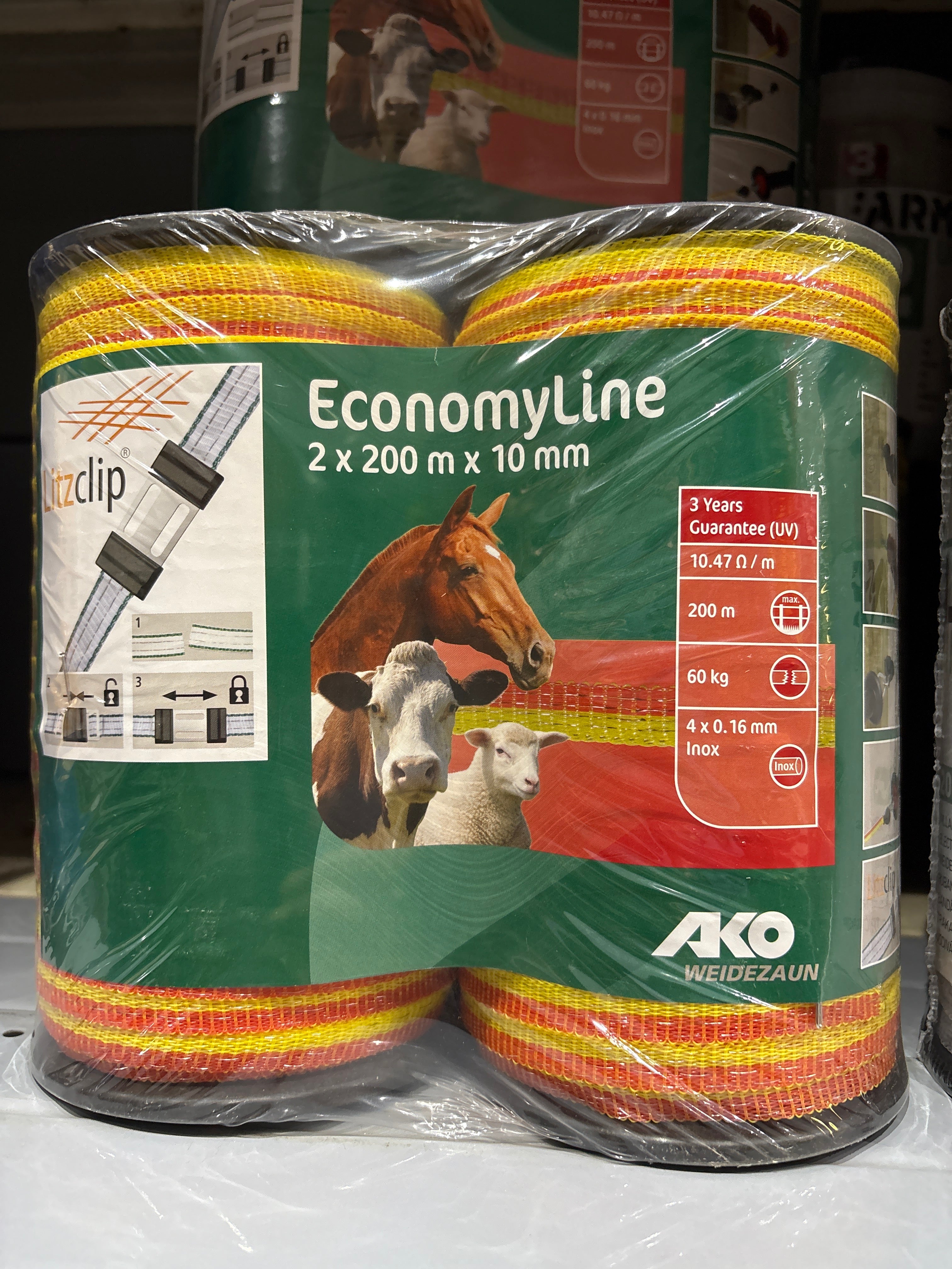 Villanypásztor szalag Economyline 20 mm X 200 m 10,47om