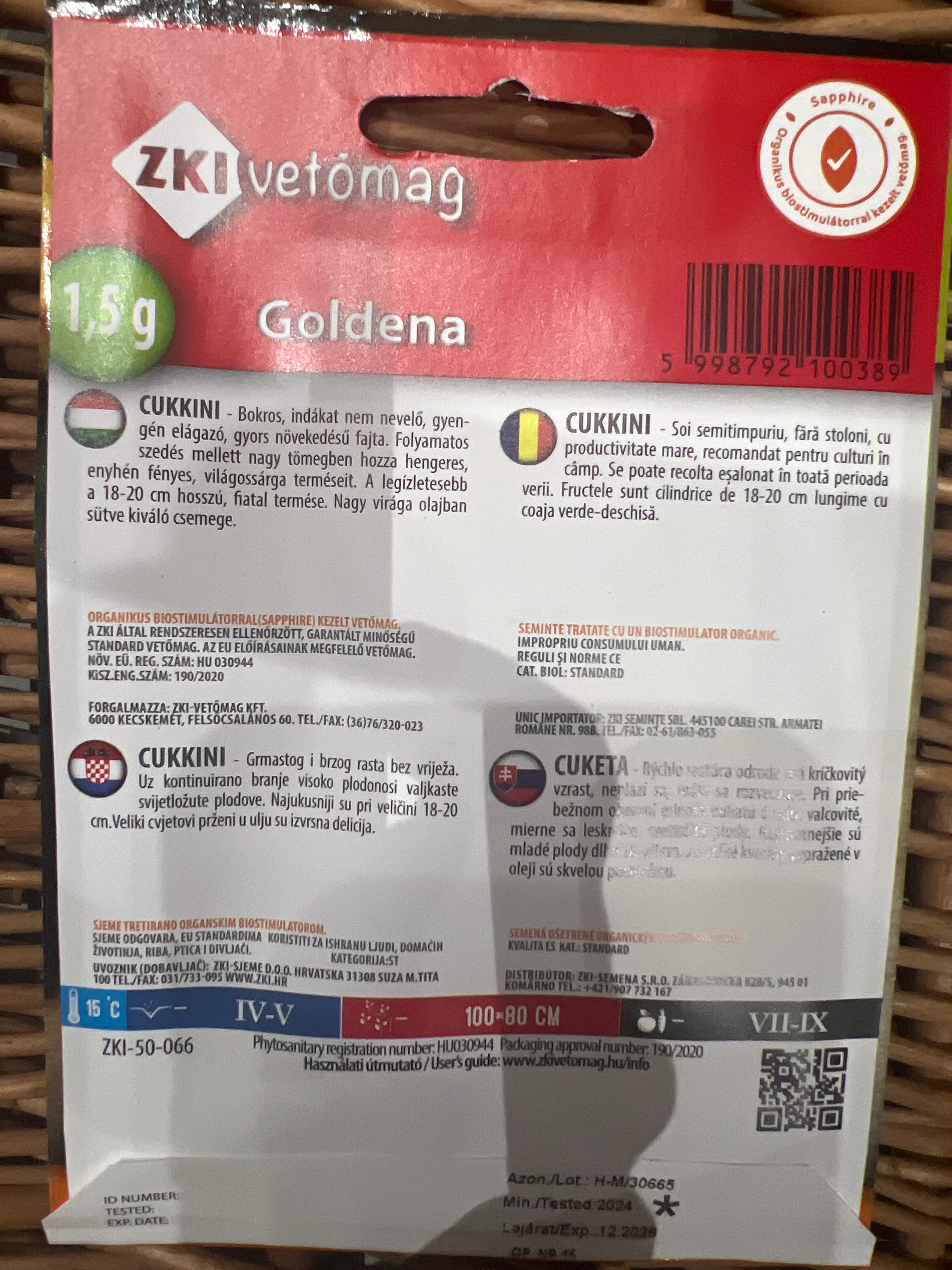 Cukkini sárga