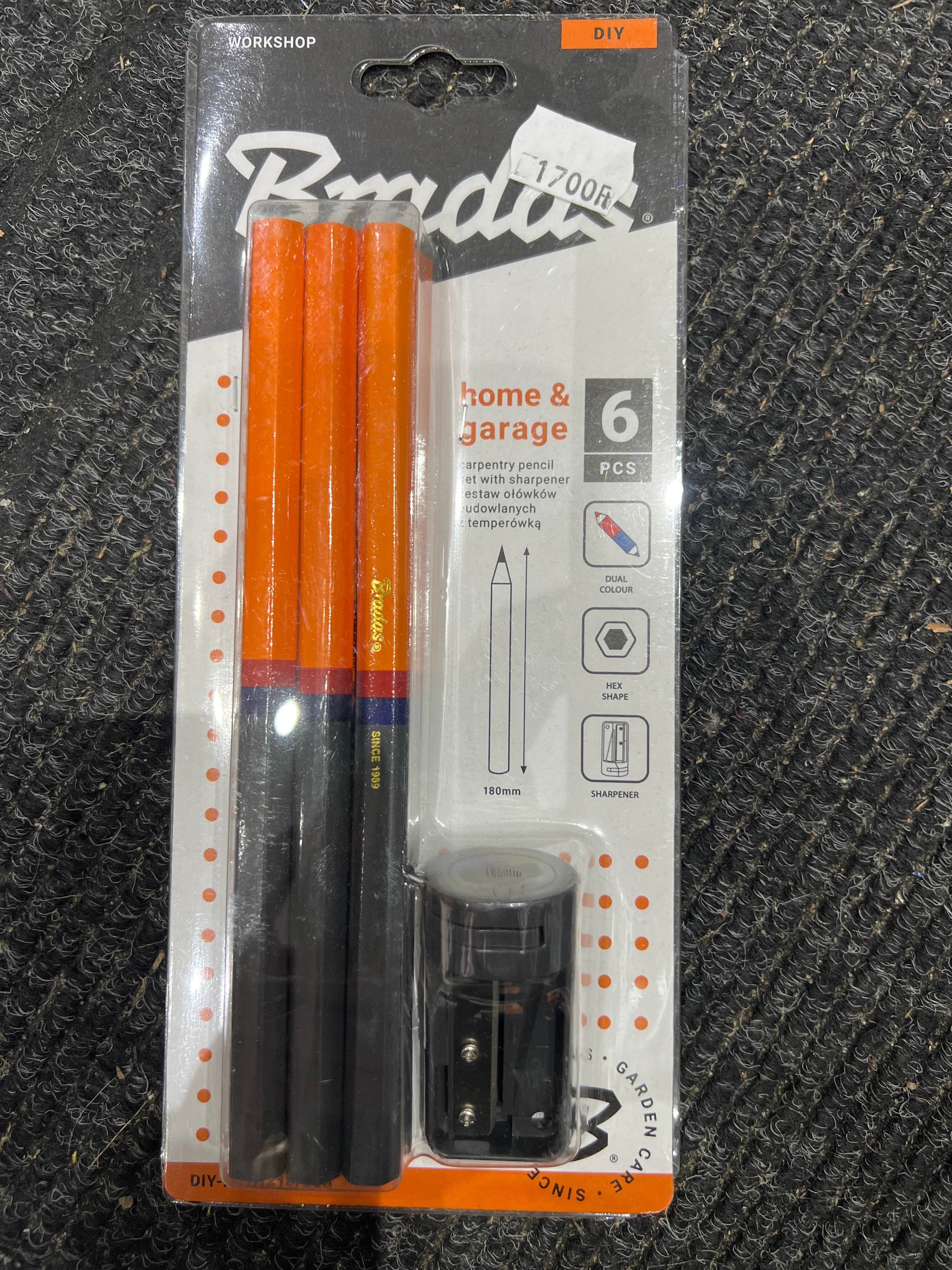 Ácsceruza két színű faragóval 6 db-os