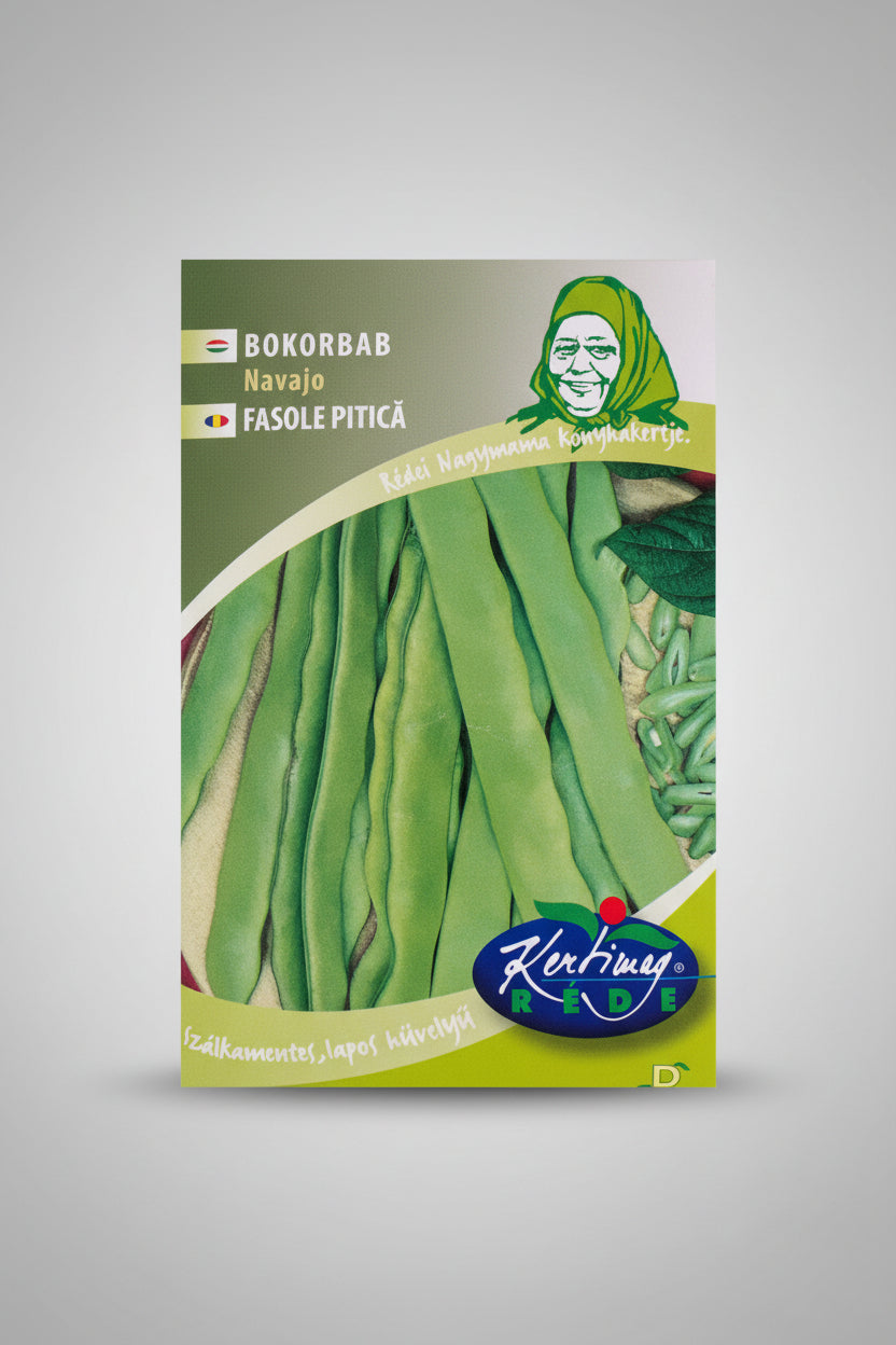 Zöldbab bokorbab szálkamentes lapos hüvelyű Navajo