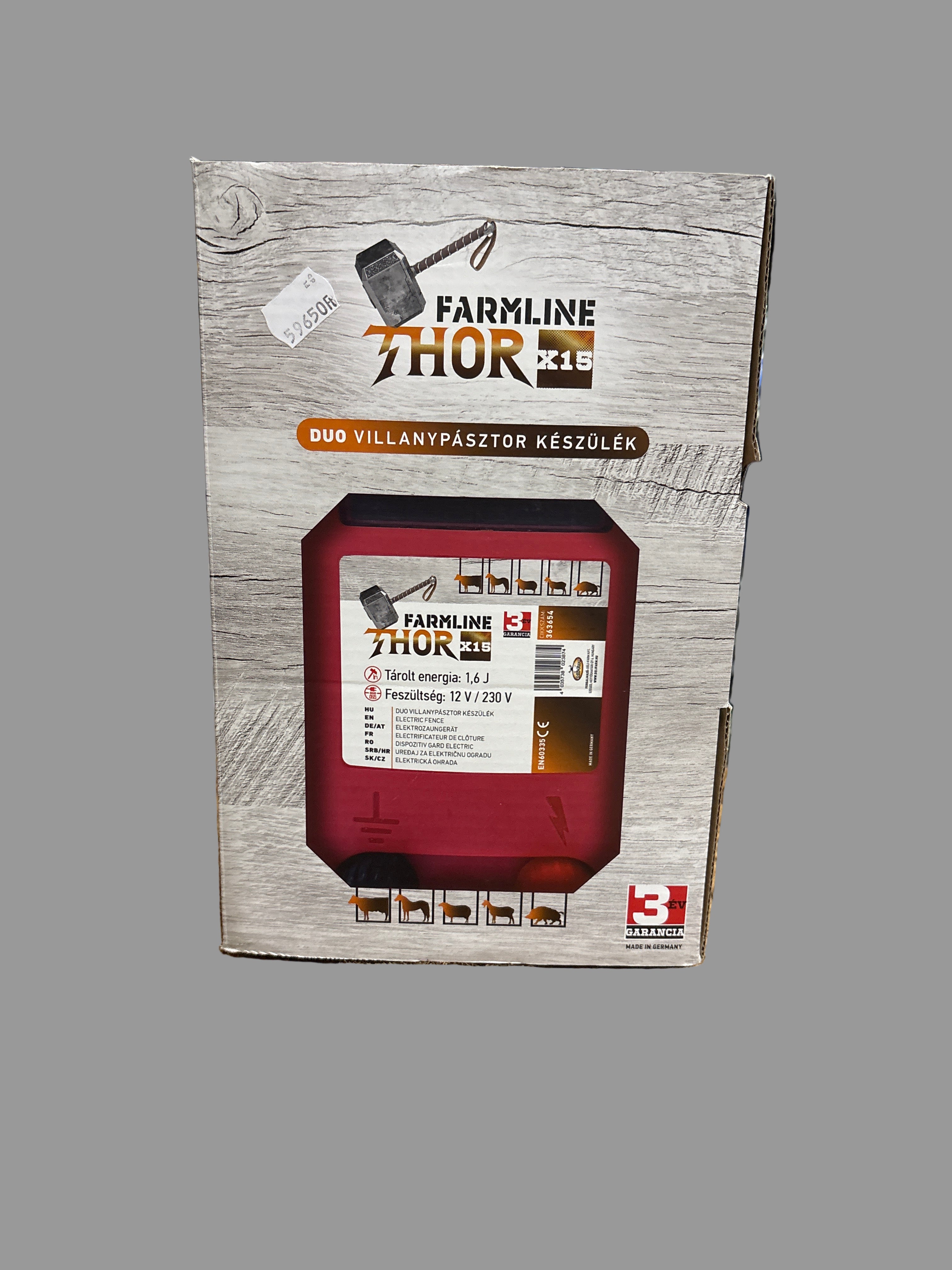 Villanypásztor Farmline Thor X15 12V/230V, 1,6 J