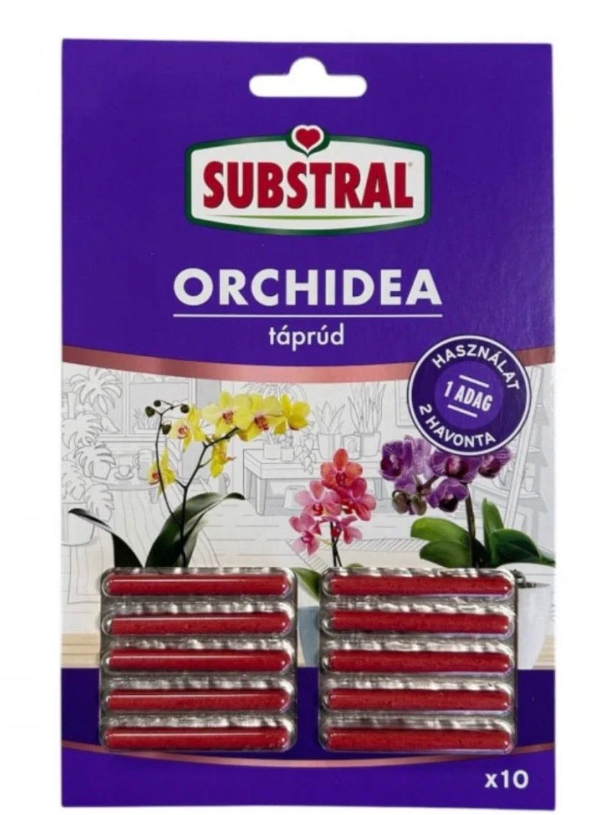 Táprúd, Orchidea 10 db