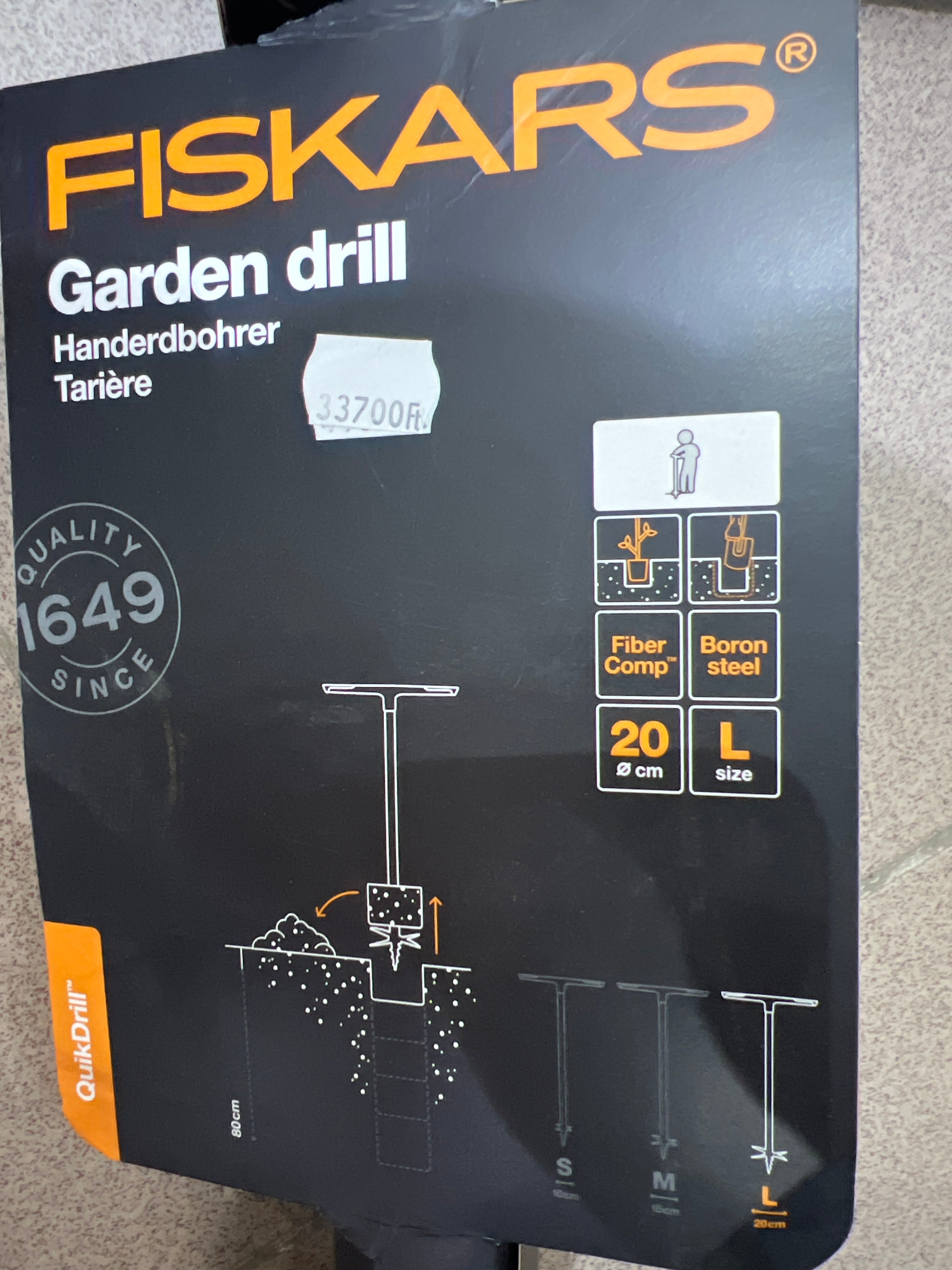 Talajfúrò L Fiskars