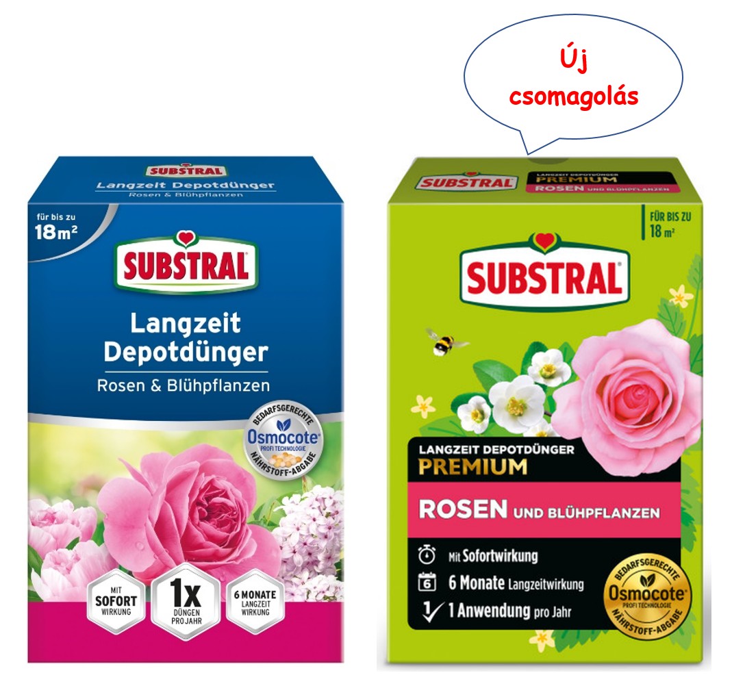 Osmocote Hosszú hatástartamú trágya rózsákhoz és virágzó növényekhez SUBSTRAL 750gr