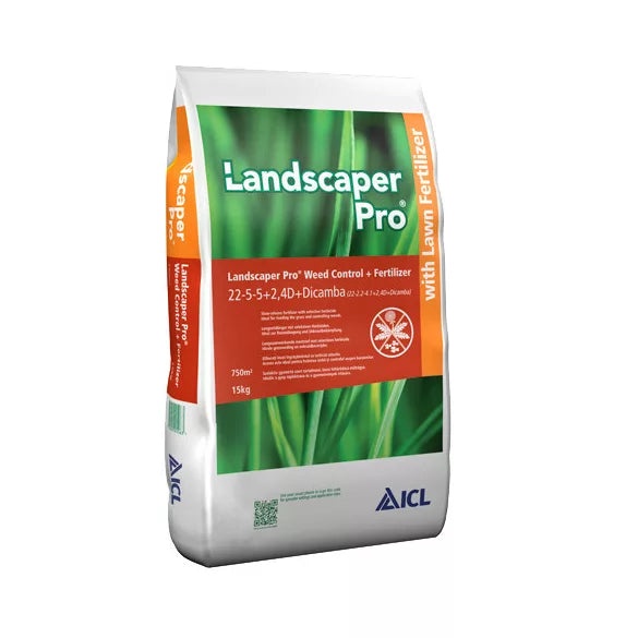 Műtrágya ICL Landscaper Pro weed Control + Fertilizer 22-5-5+2,4D+Dicamba 750m2 15kg
