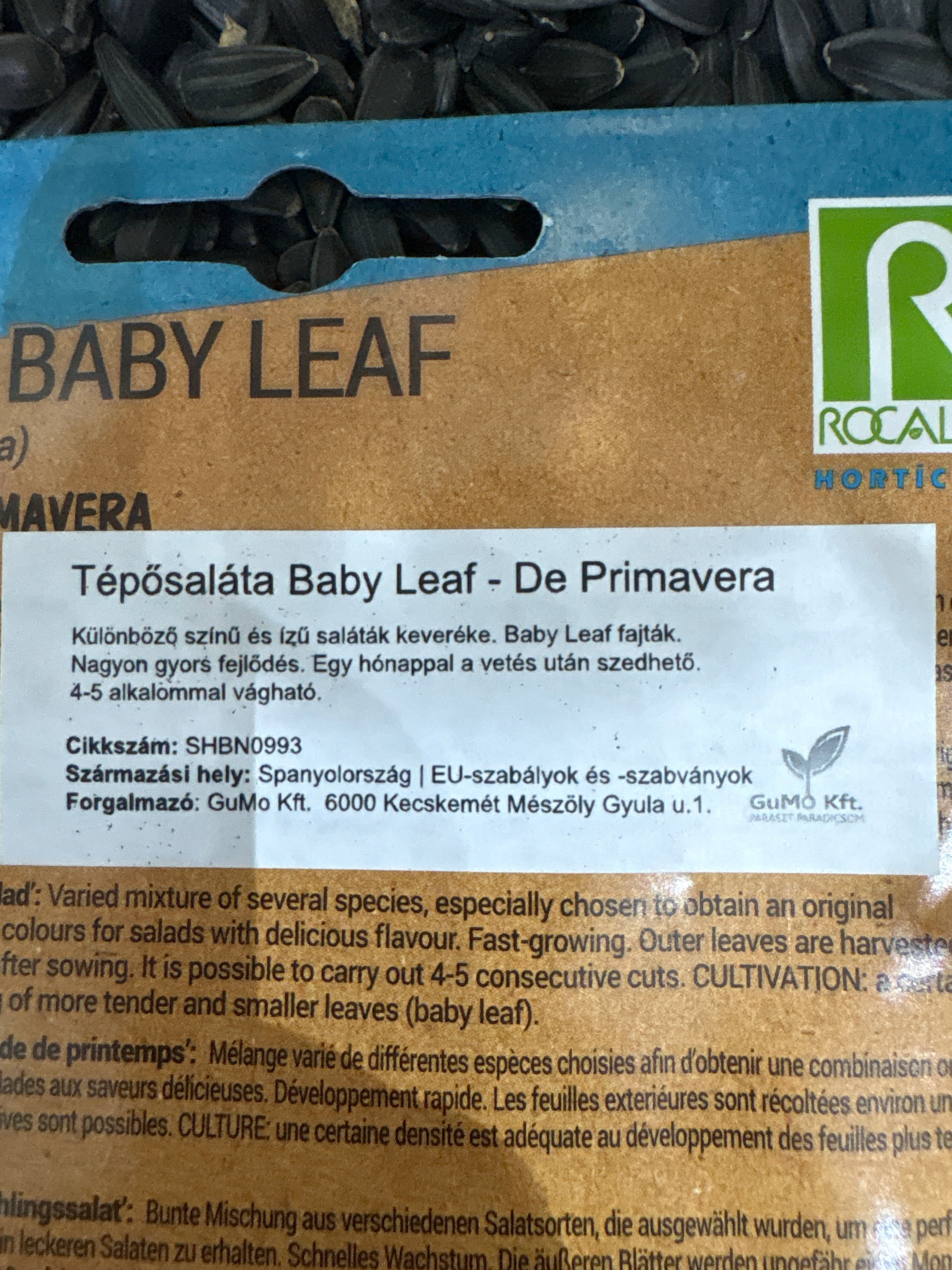 Rocalba Tépősaláta Baby leaf -De Primavera