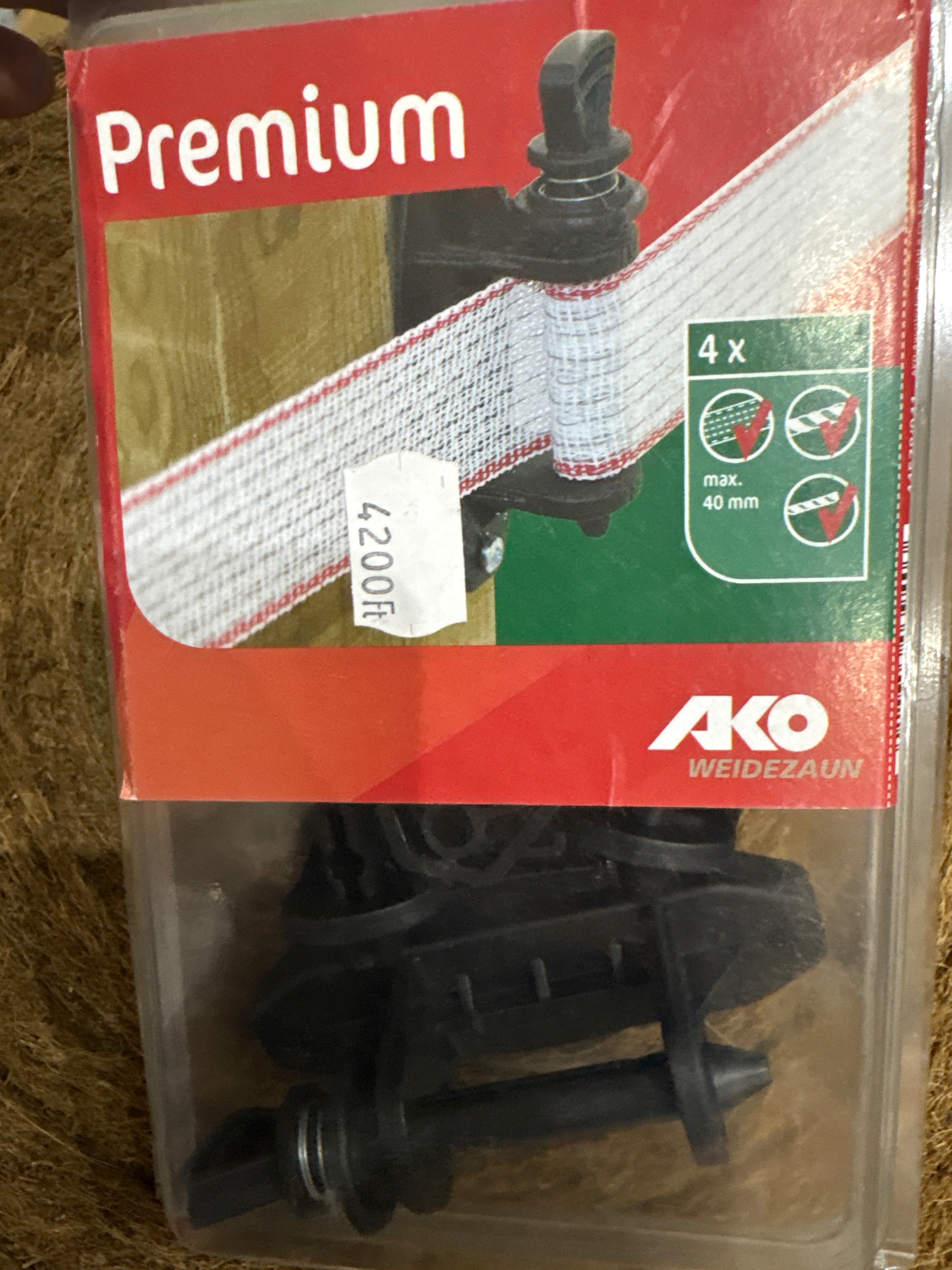 Villanypásztor szalagfeszítő, max 40 mm,  4 db, 44578/041