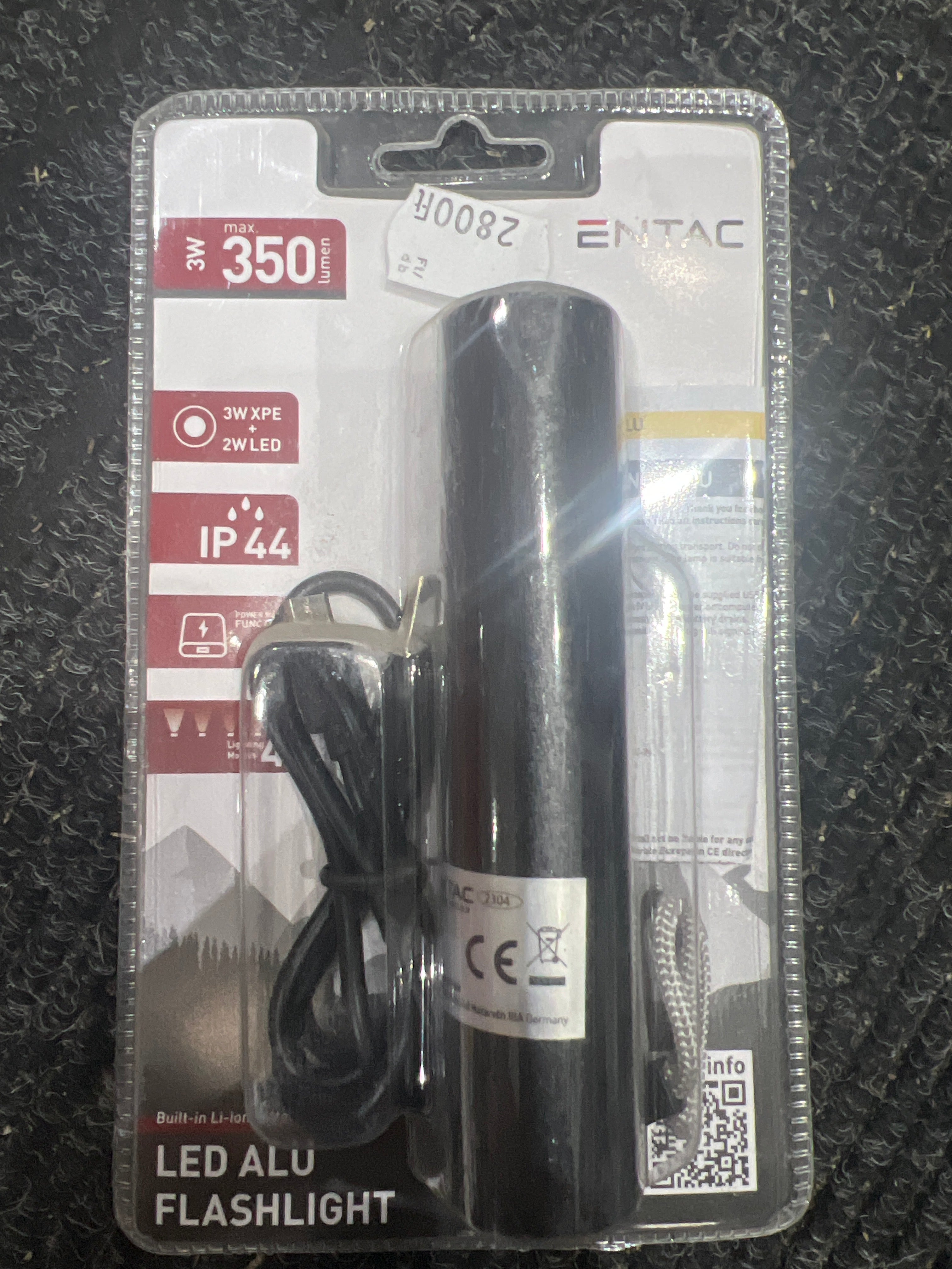 Zseb lámpa Alu led 350 lumen Entac