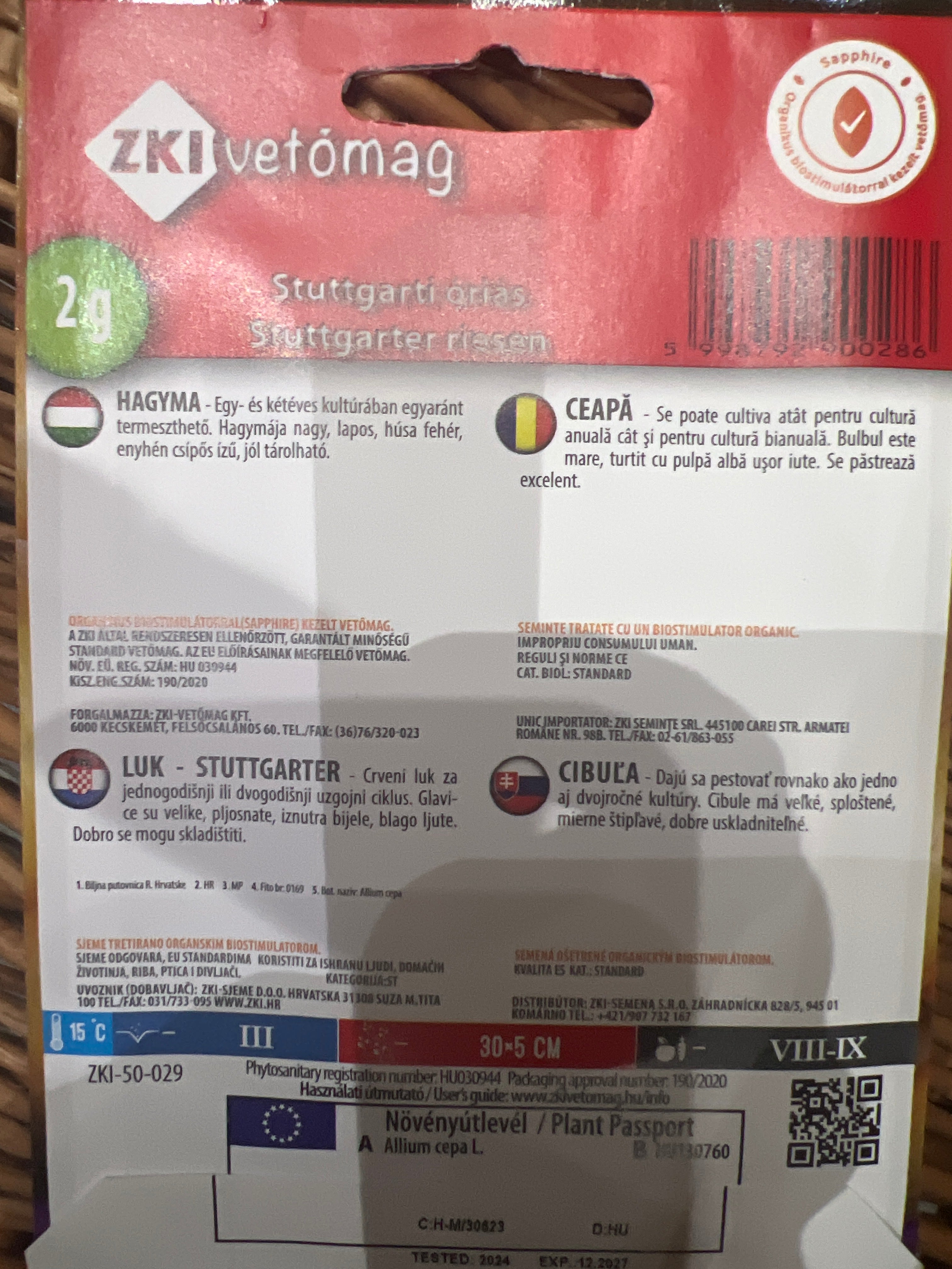 Stuttgarti óriás vörös hagymát