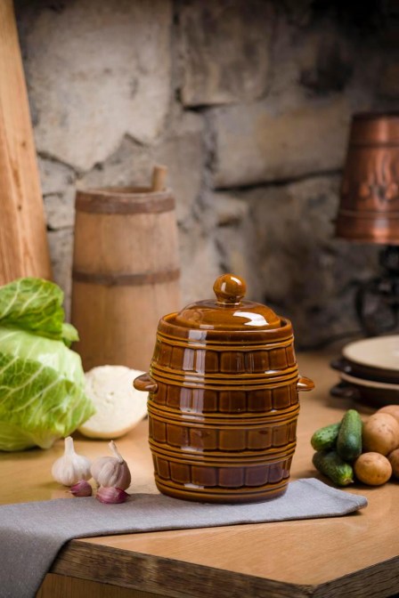 Savanyító/ fermentáló hordó kerámia 3.2L