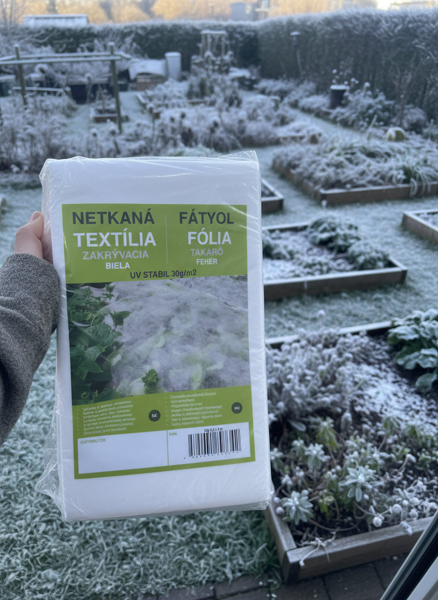 Növénytakaró téli 3,2 X 5 m fehér 30 gr / m2