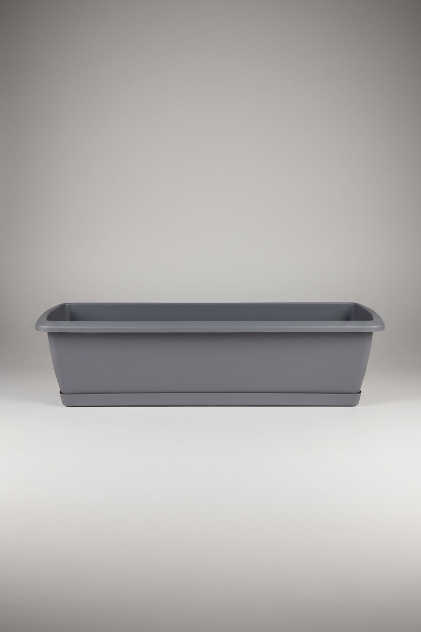 Balkonláda alátettel 59x18 4x15 cm szürke