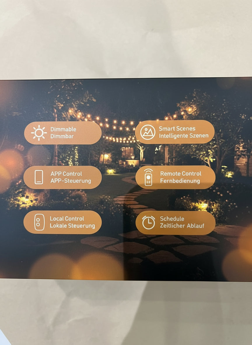 Fényfüzér időzíthető vízálló (IP55) 25 db melegfehér led