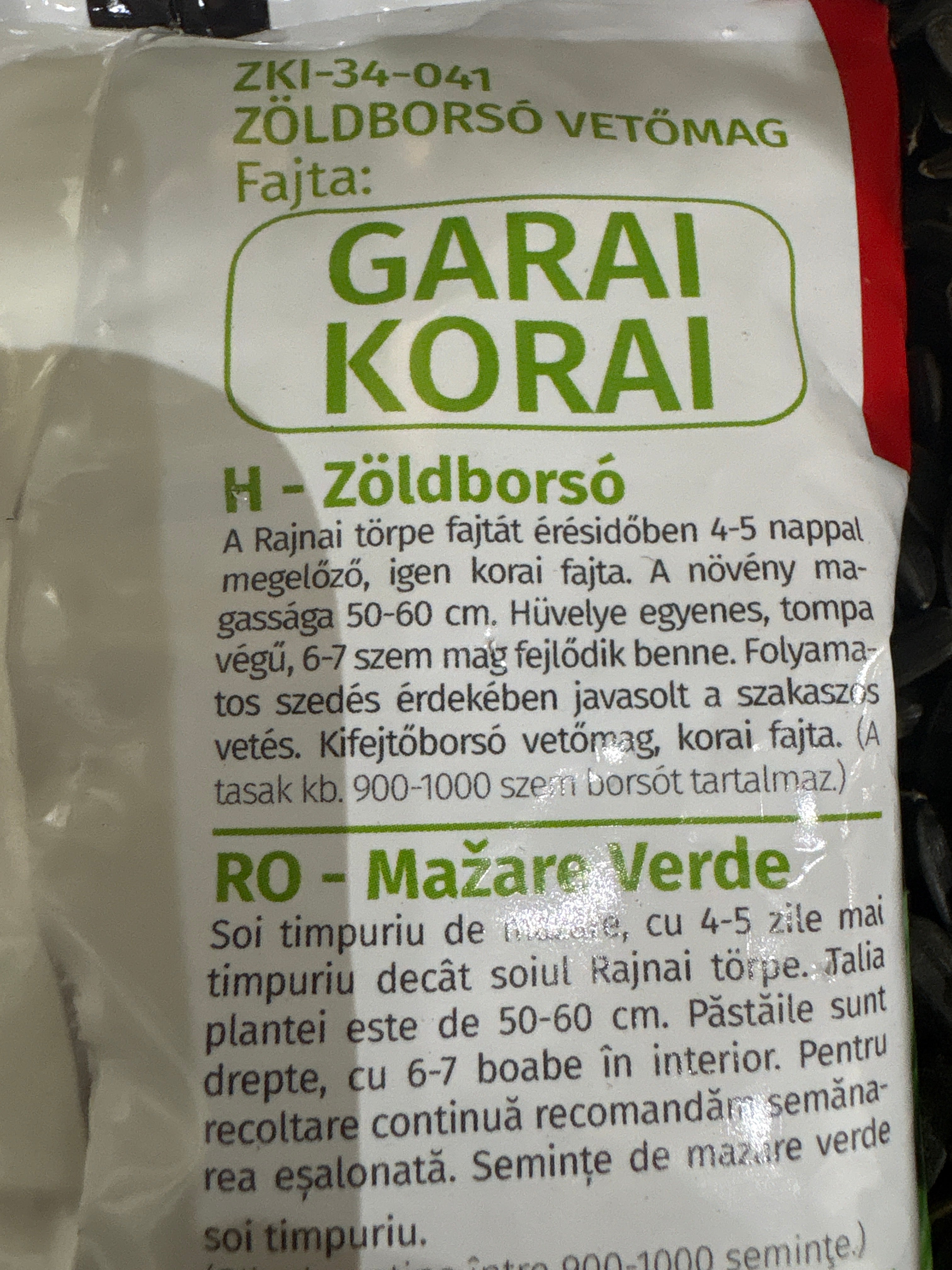 Garai korai (áttelelő fajta) 200g