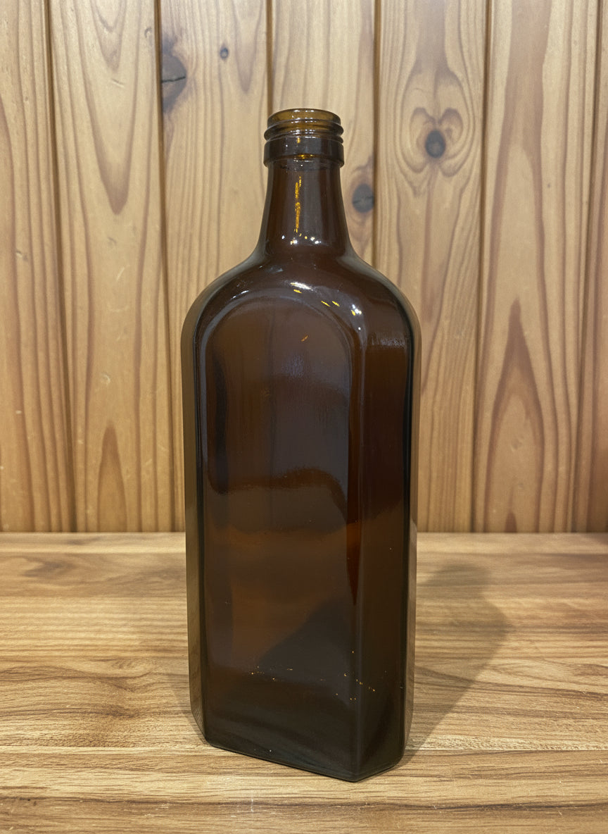 Üvegpalack laposüveg barna 0,5 l csavarzáras