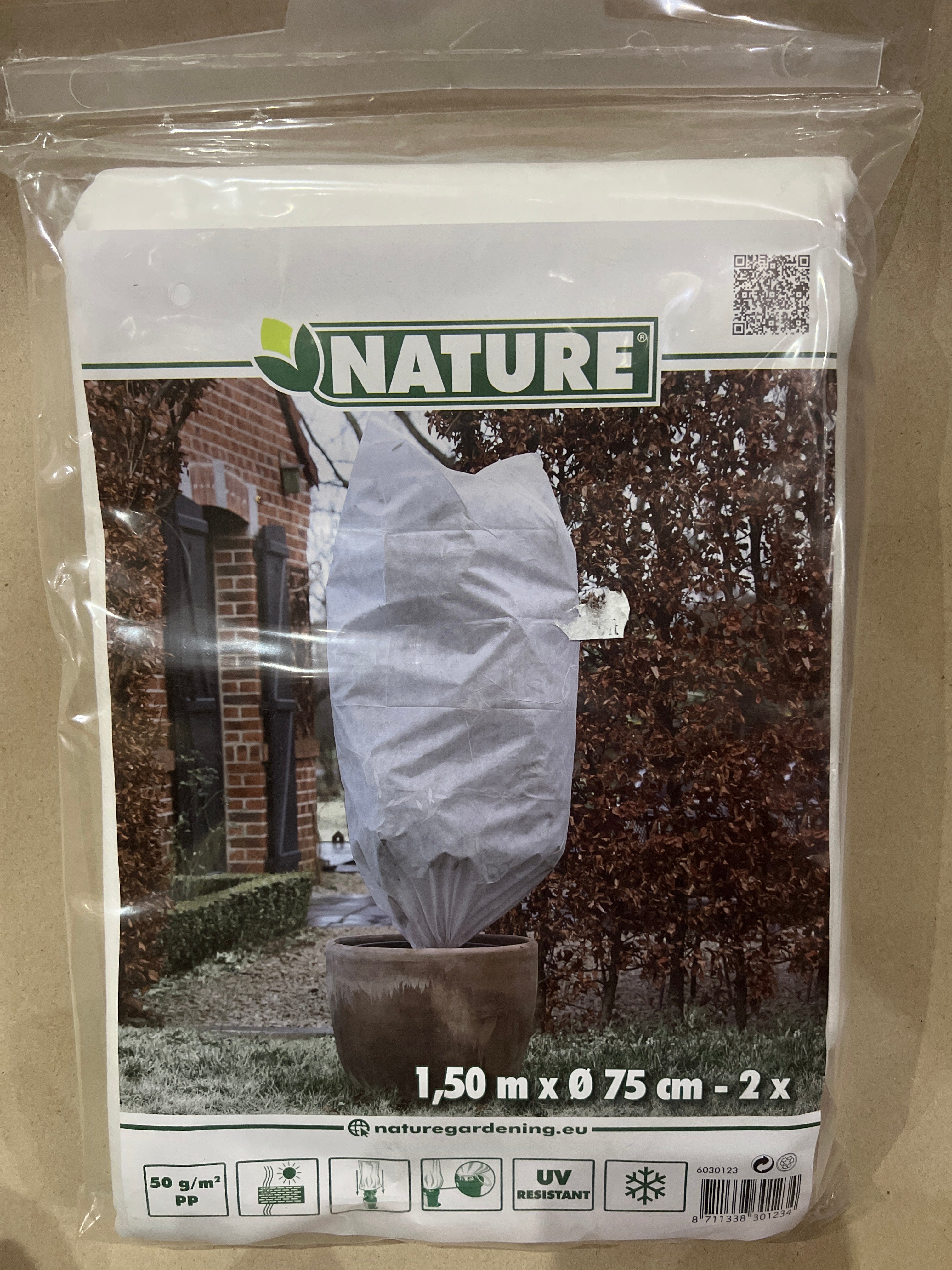 Növénytakaró téli 1,5 m X 0,75 m 2 db / csomag fehér Nature