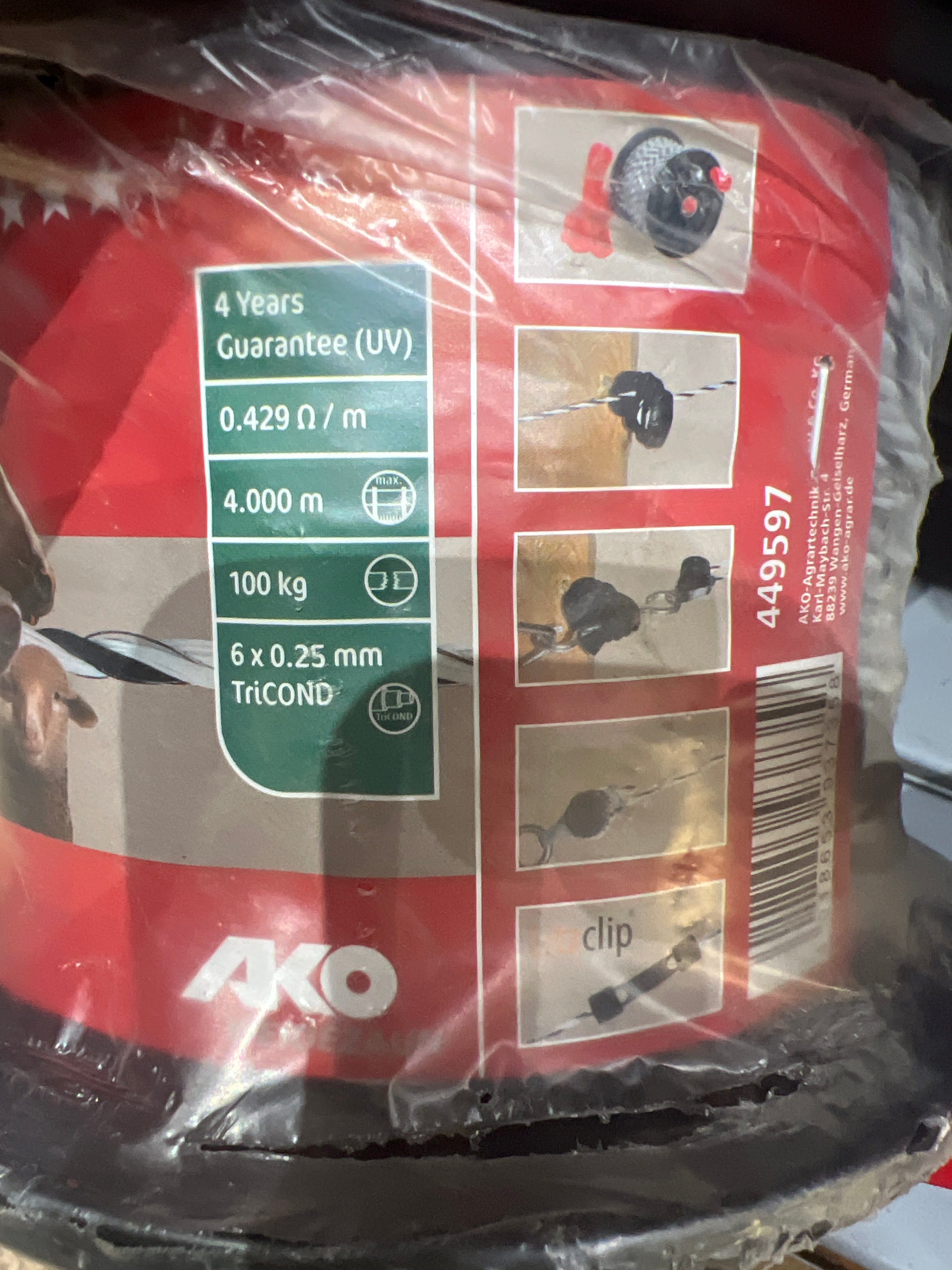 Villanypásztor vezeték Topline 300 m CSévélődobon