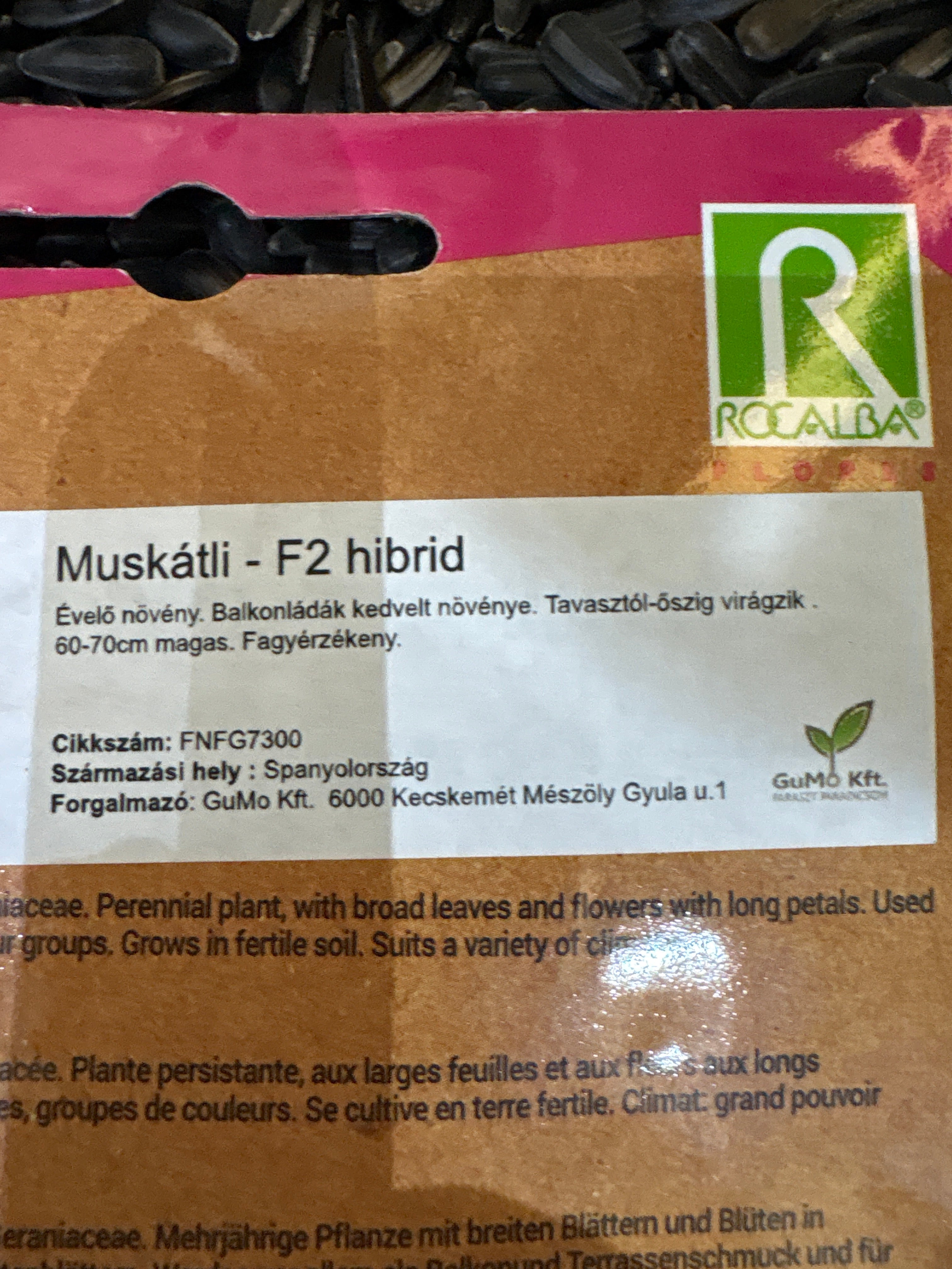 Rocalba Muskátli F2 hibrid