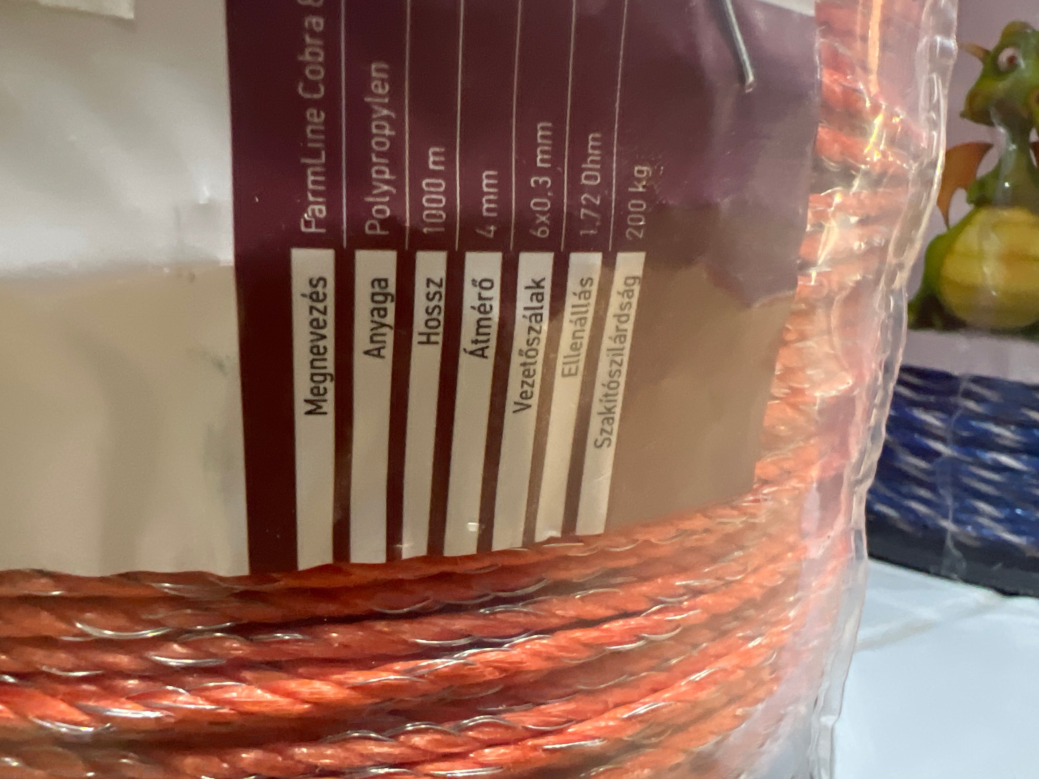 Villanypásztor vezeték Farmline Cobra 8, 1000 m