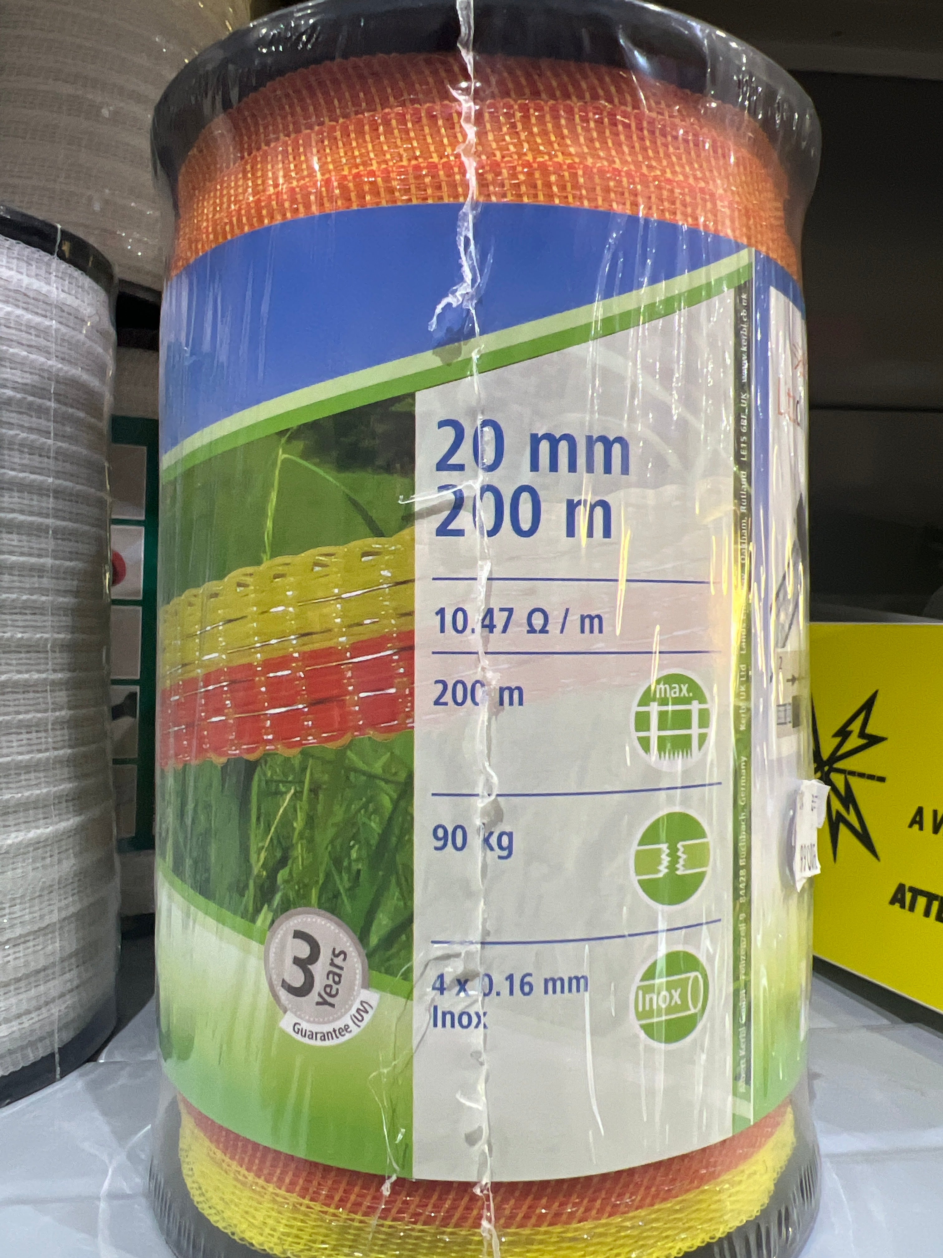 Villanypásztor szalag Basic: 20 mm x 200 m (90kg)