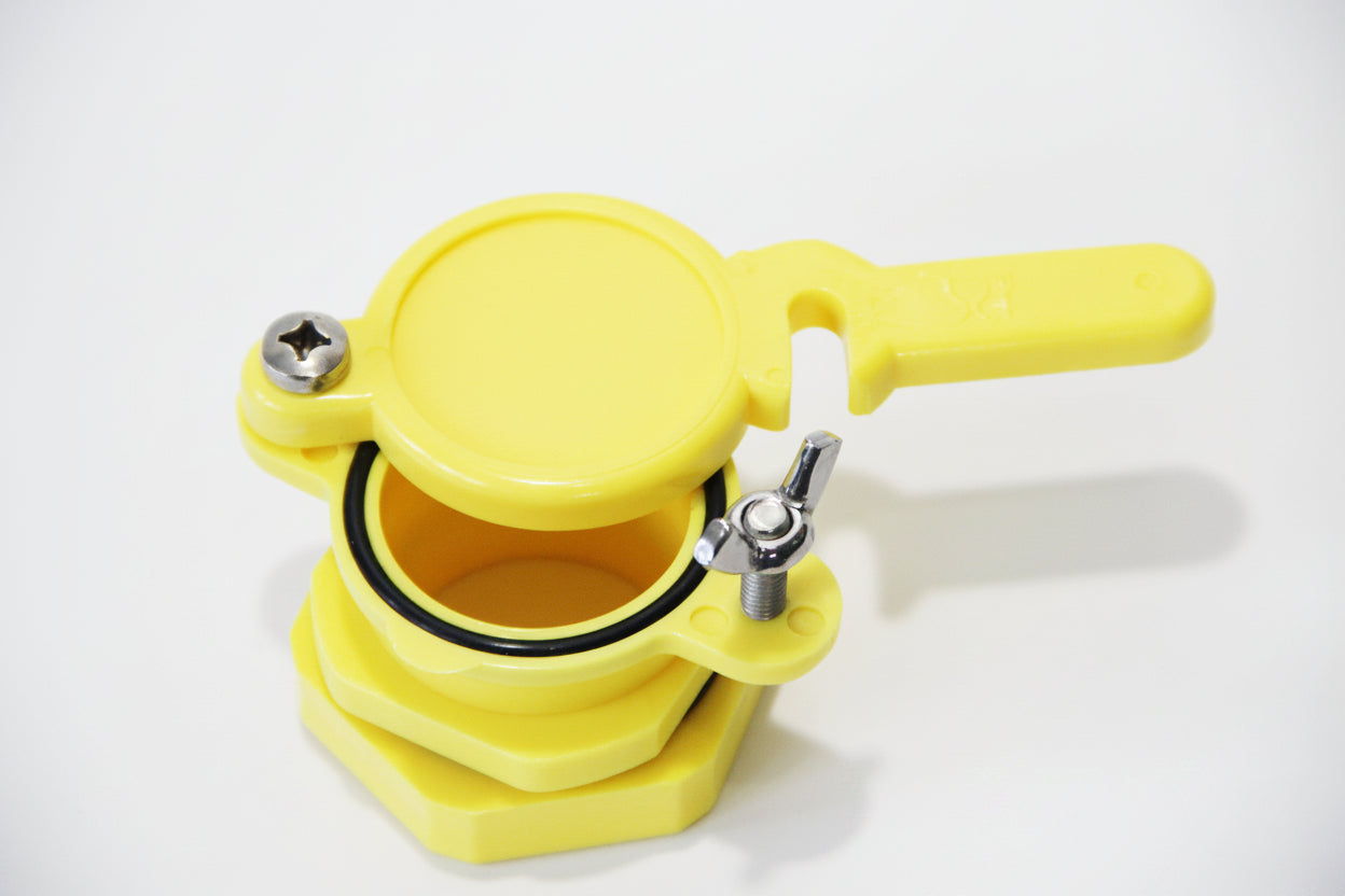 Mézcsap 6/4″ műanyag Ø=40 mm sárga