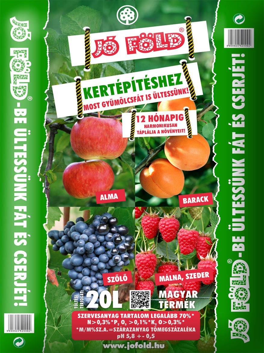 Jóföld gyümölcsfa, cserje, bokor ültetéshez 20L