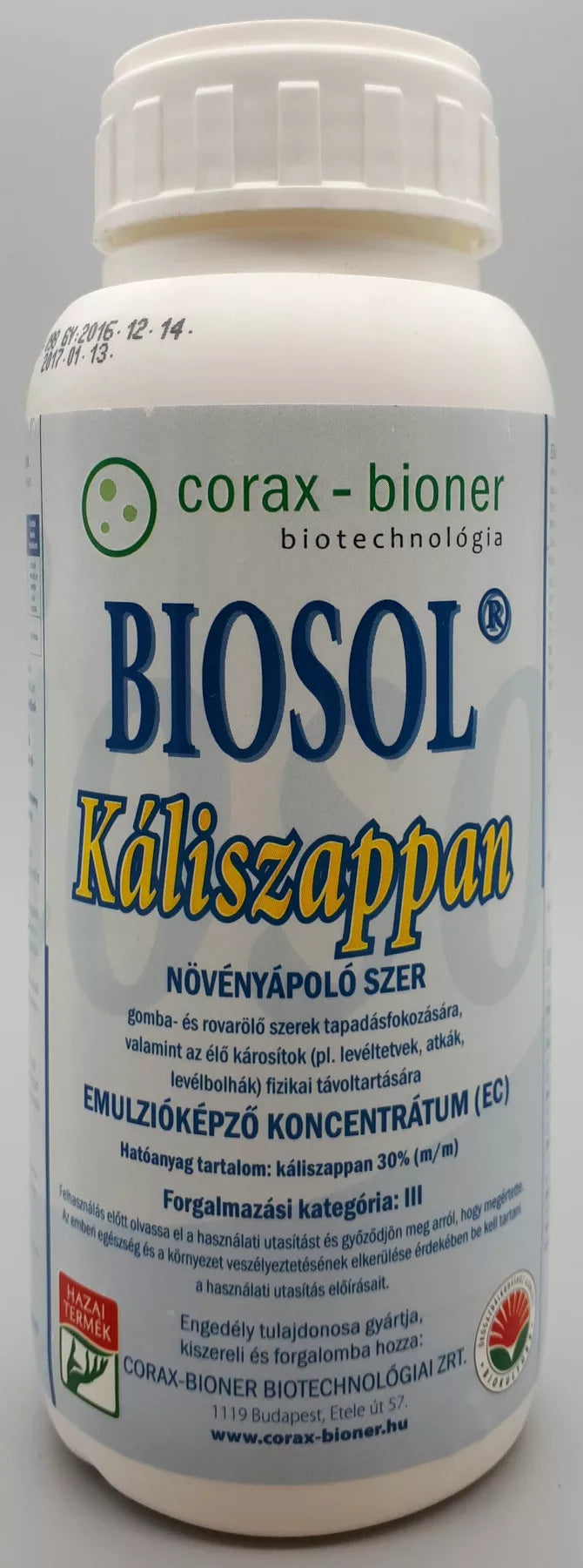 Biosol Káliszappan növényápoló szer 0,5L