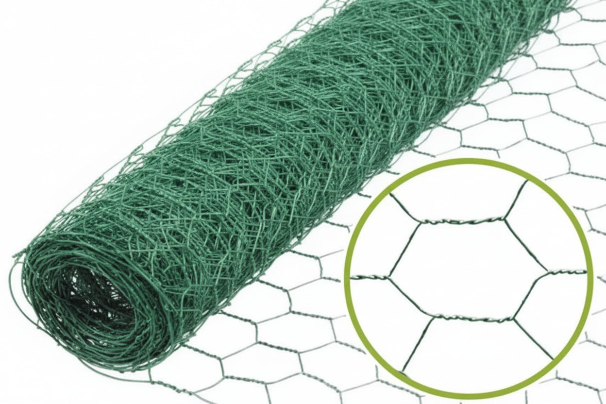 Csirke háló, csibe drót 1m X 10m (25mm) Nature