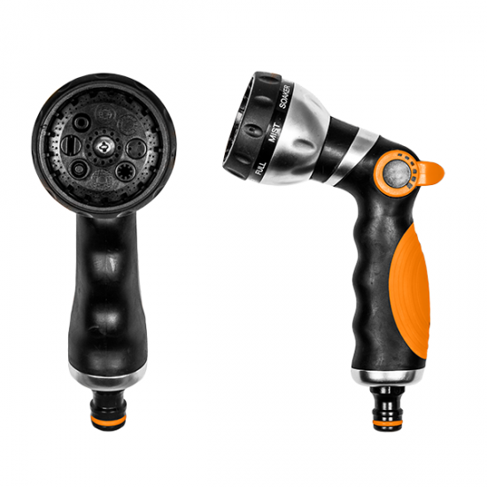 Locsolópisztoly 8 funkciós fém BRADAS BLACK LINE (ECO-2038)