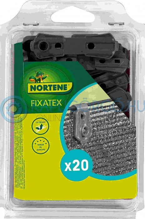 Kapocs belátás korlátozóhoz 20db Nortene Fixatex szürke