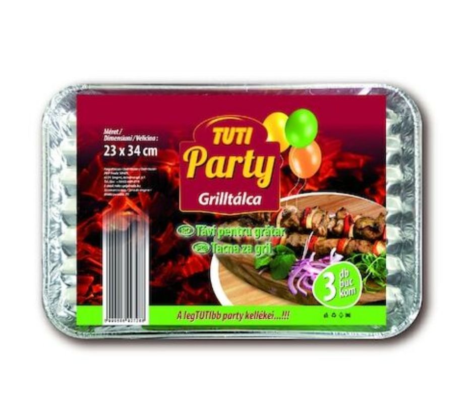 Grilltálca TUTI 23 * 34 cm 3 db-os