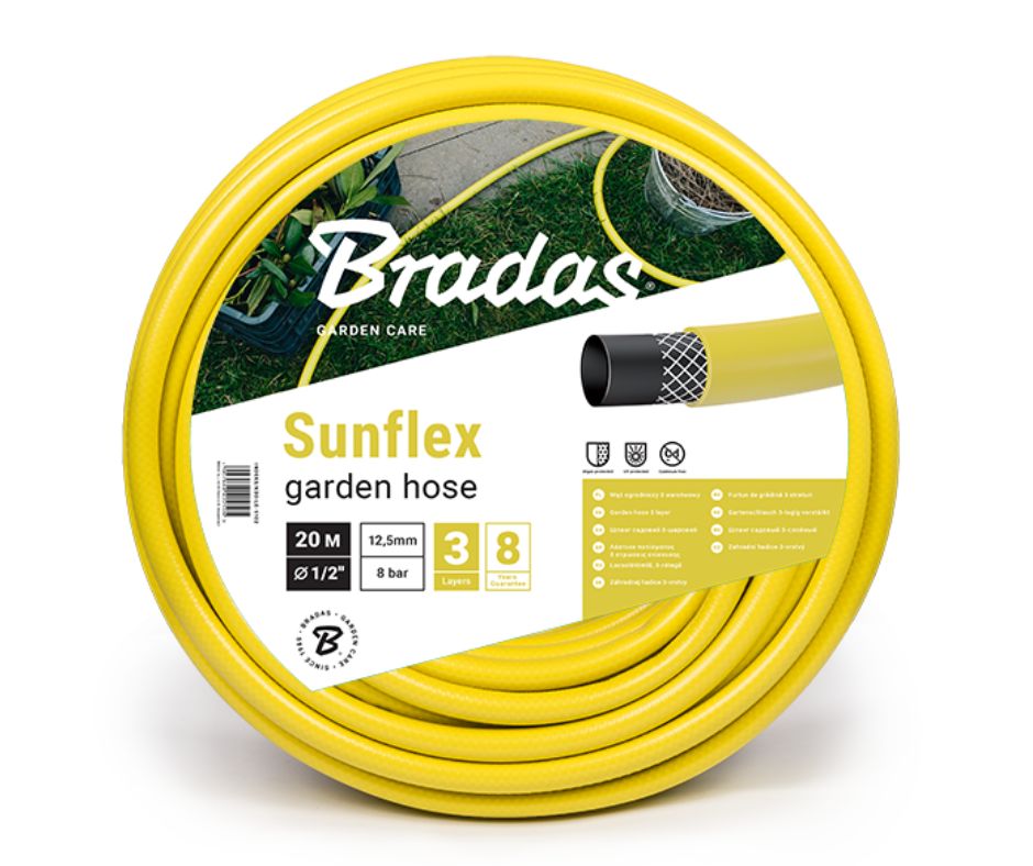 Locsolótömlő  1″ 50m 3 rétegű BRADAS- SUNFLEX